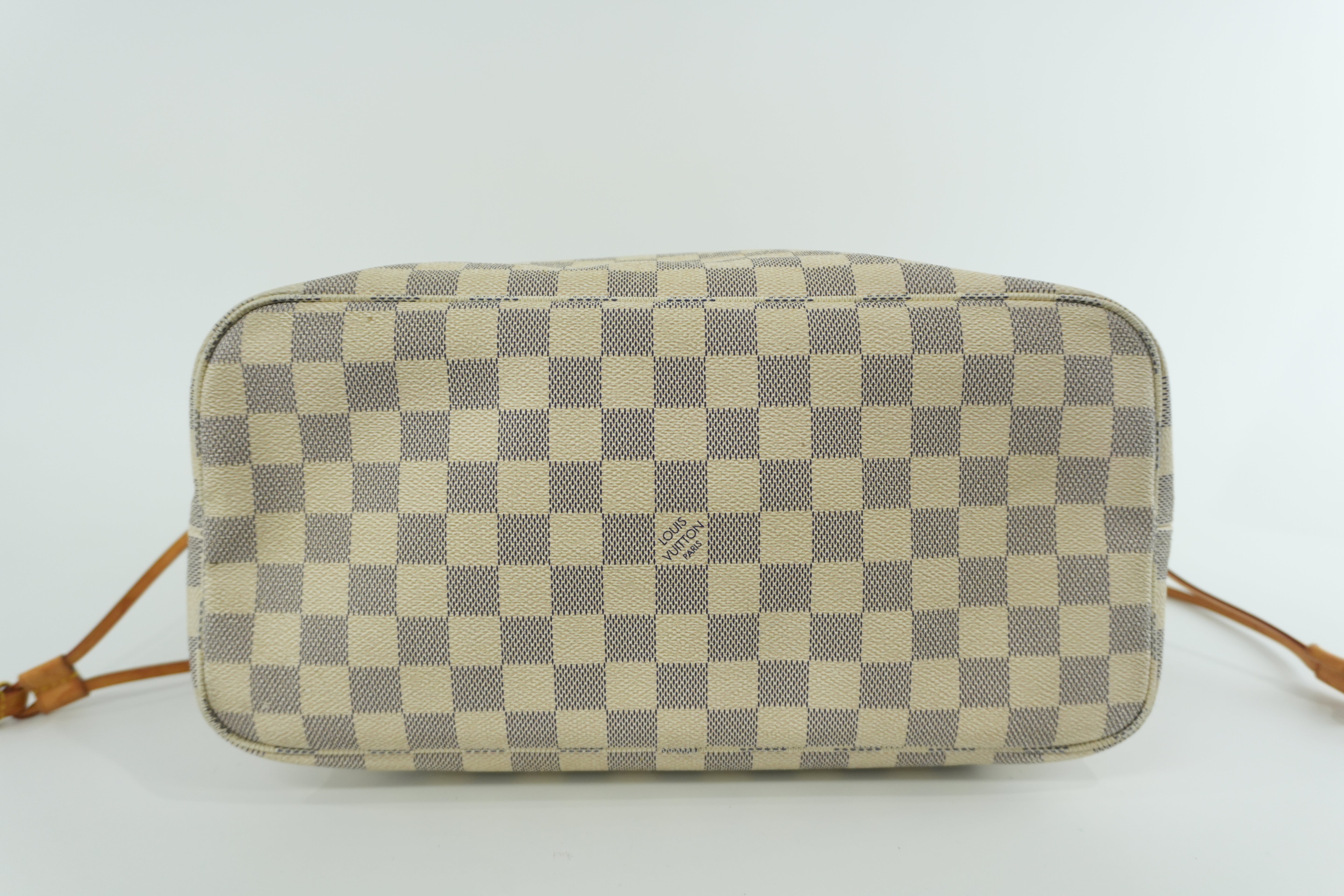 Louis Vuitton Damier Azur Neverfull MM Tote Bag Used