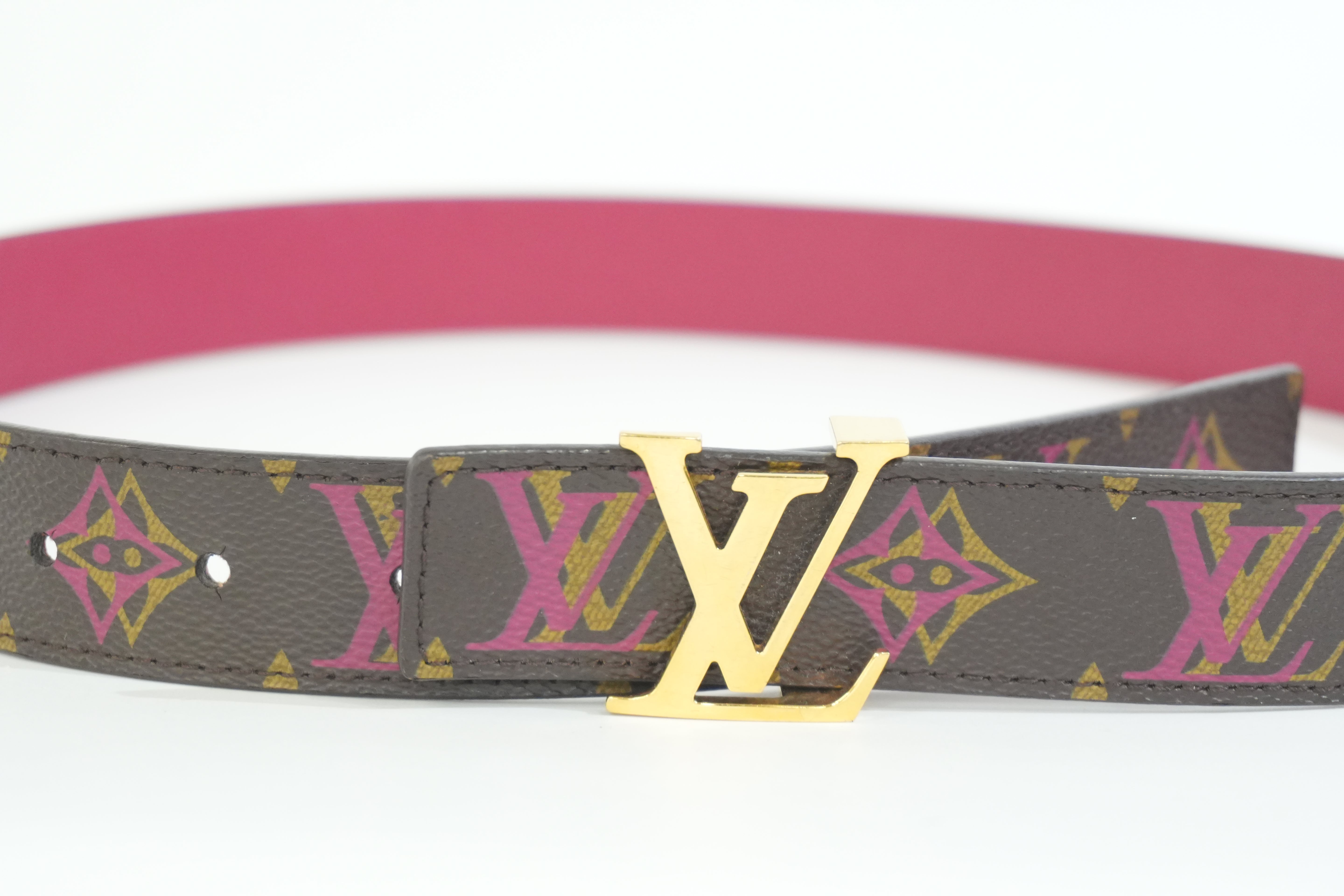 Pre-owned Louis Vuitton Monogram Santur Belt