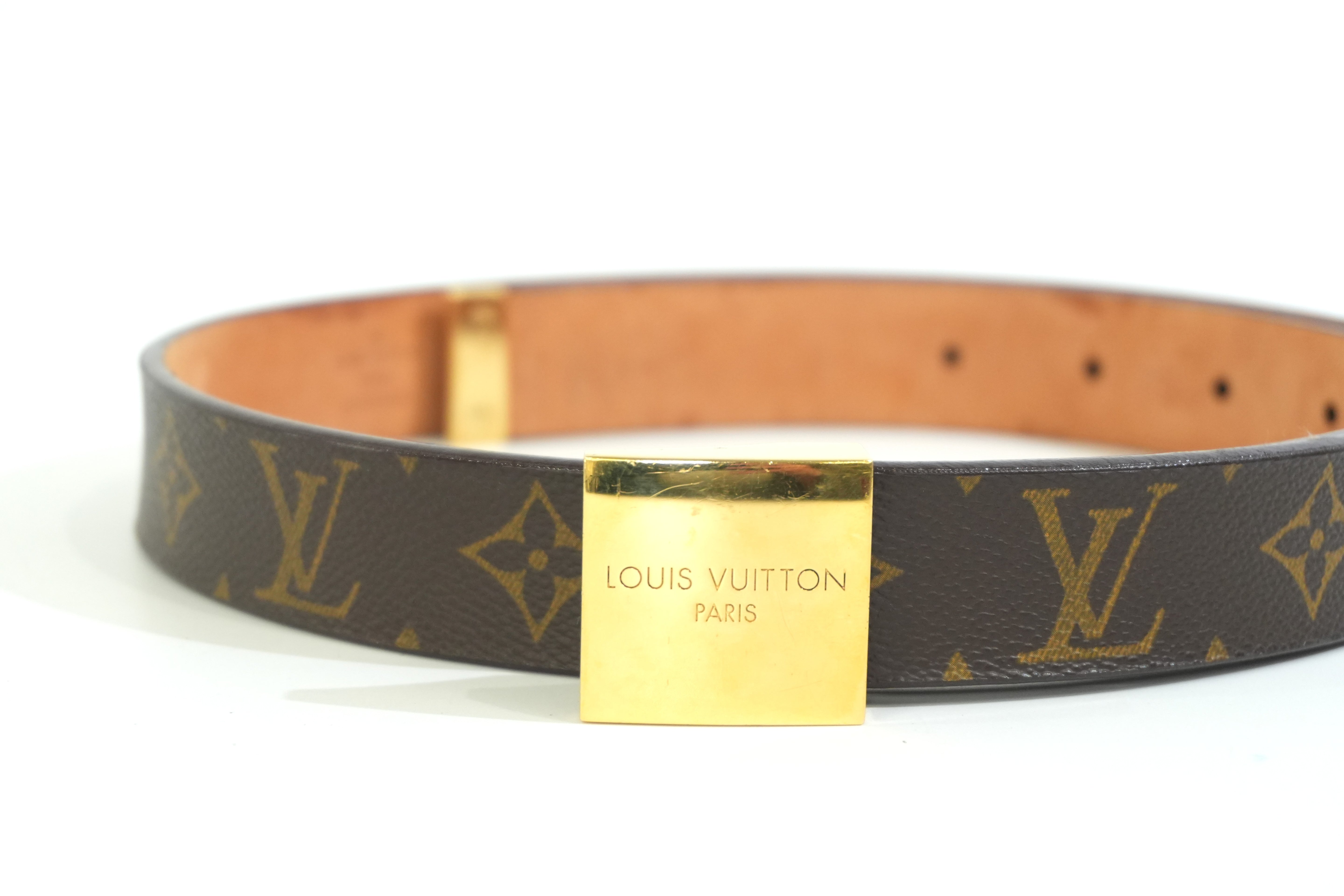 Pre-owned Louis Vuitton Monogram Belt