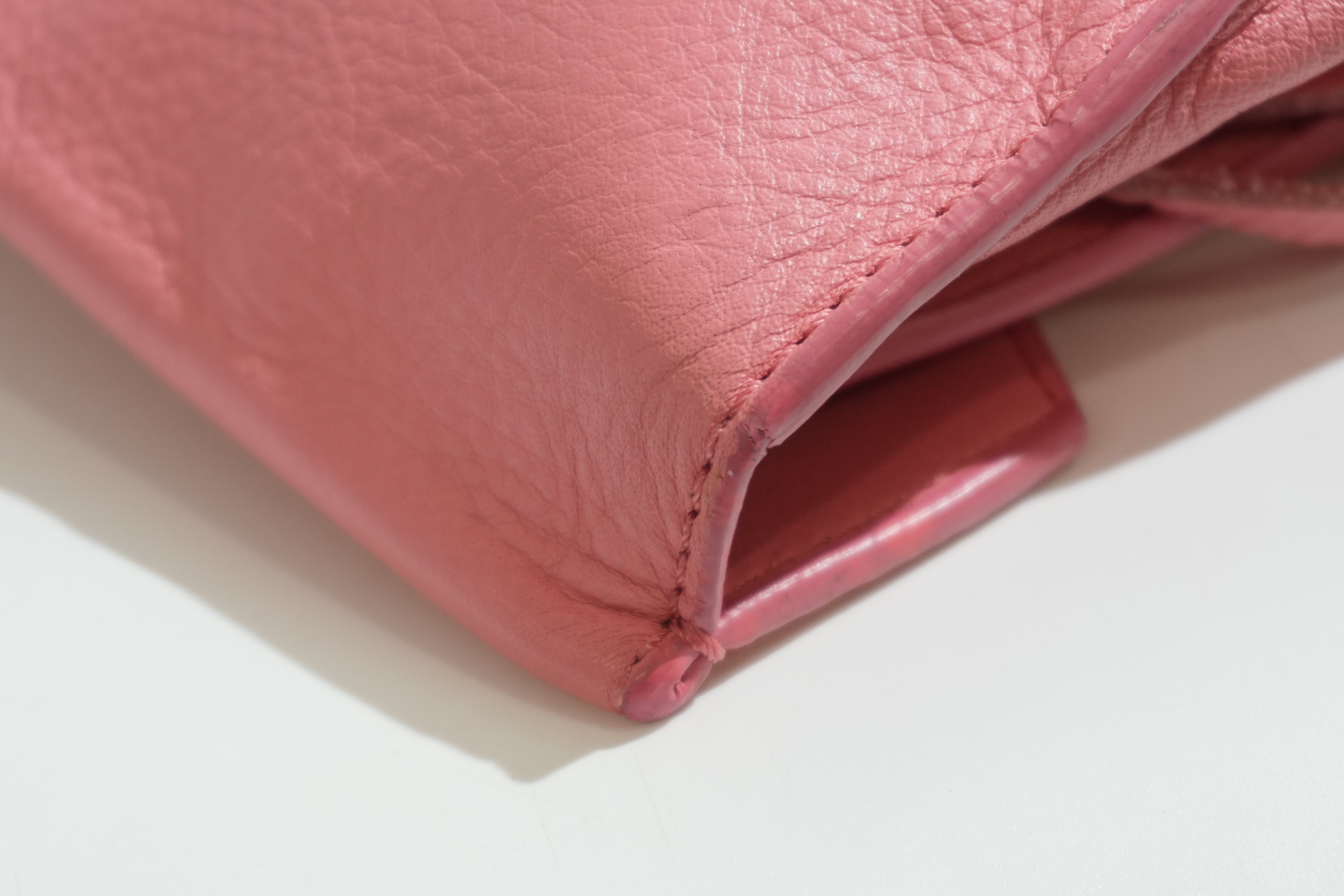 Pre-owned Balenciaga Envelope Style Flap Clutch Bag Pink