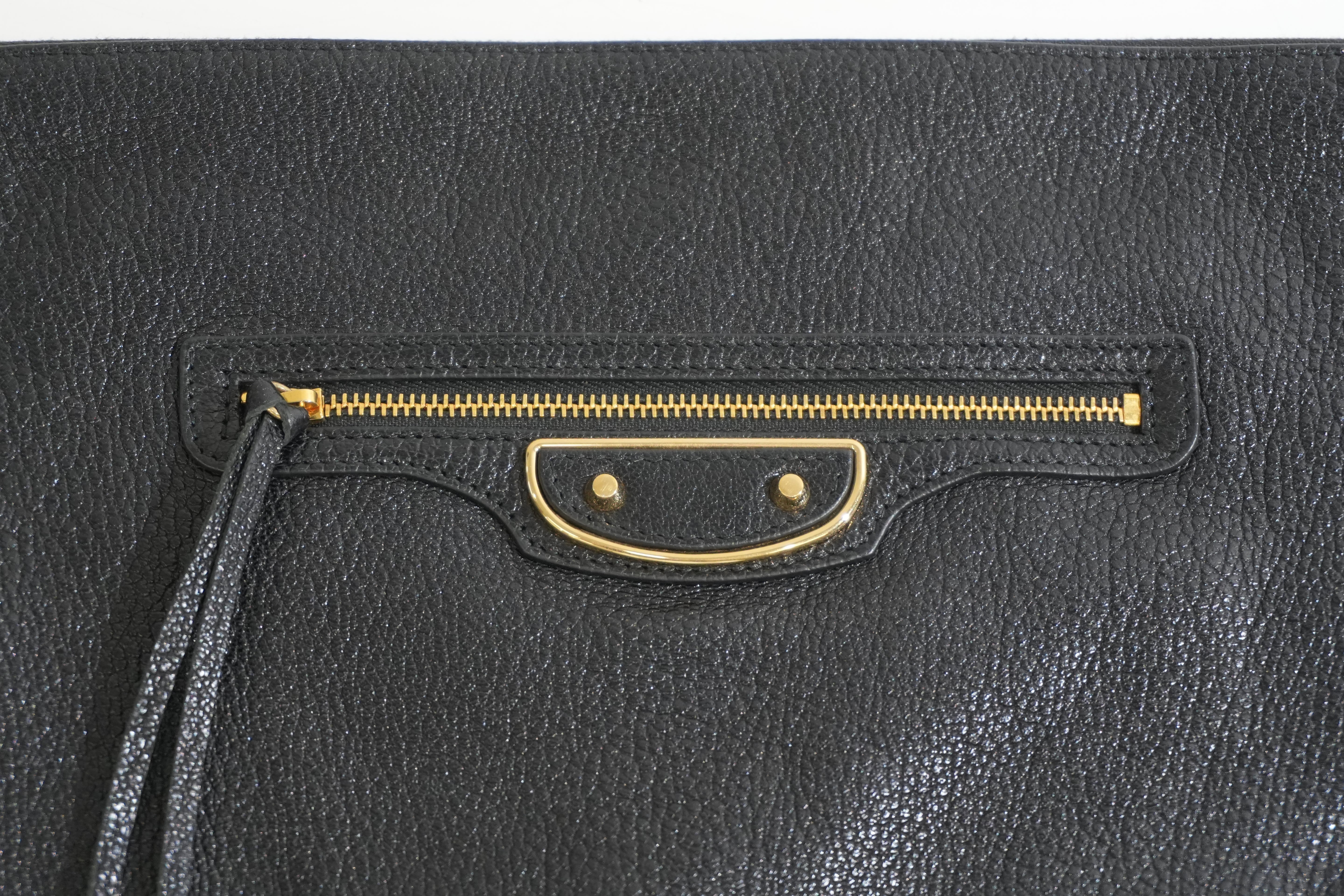 Pre-owned Balenciaga Motocross Classic Clutch Bag Black