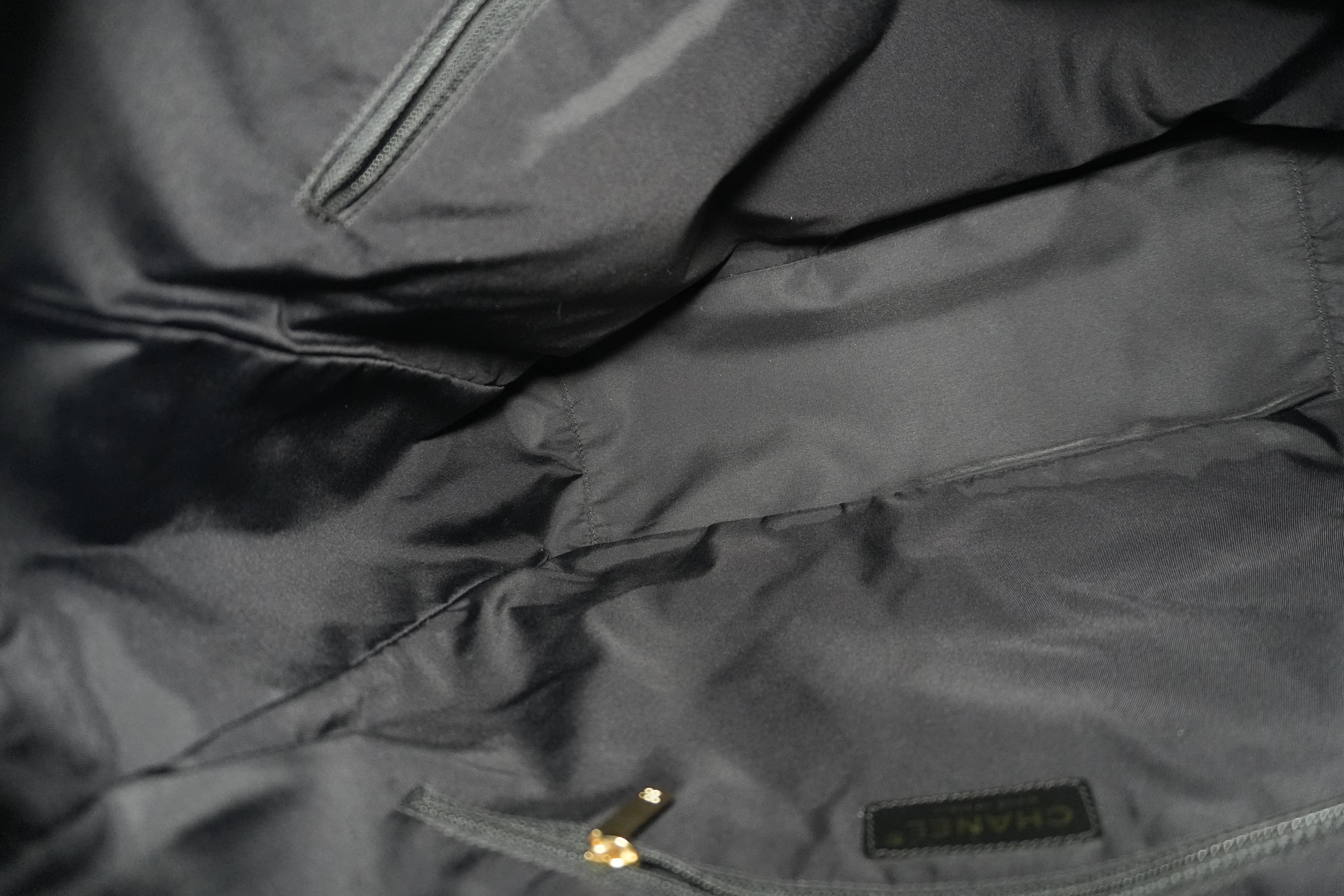 Pre-owned Chanel Nylon Travel Tote Bag Black