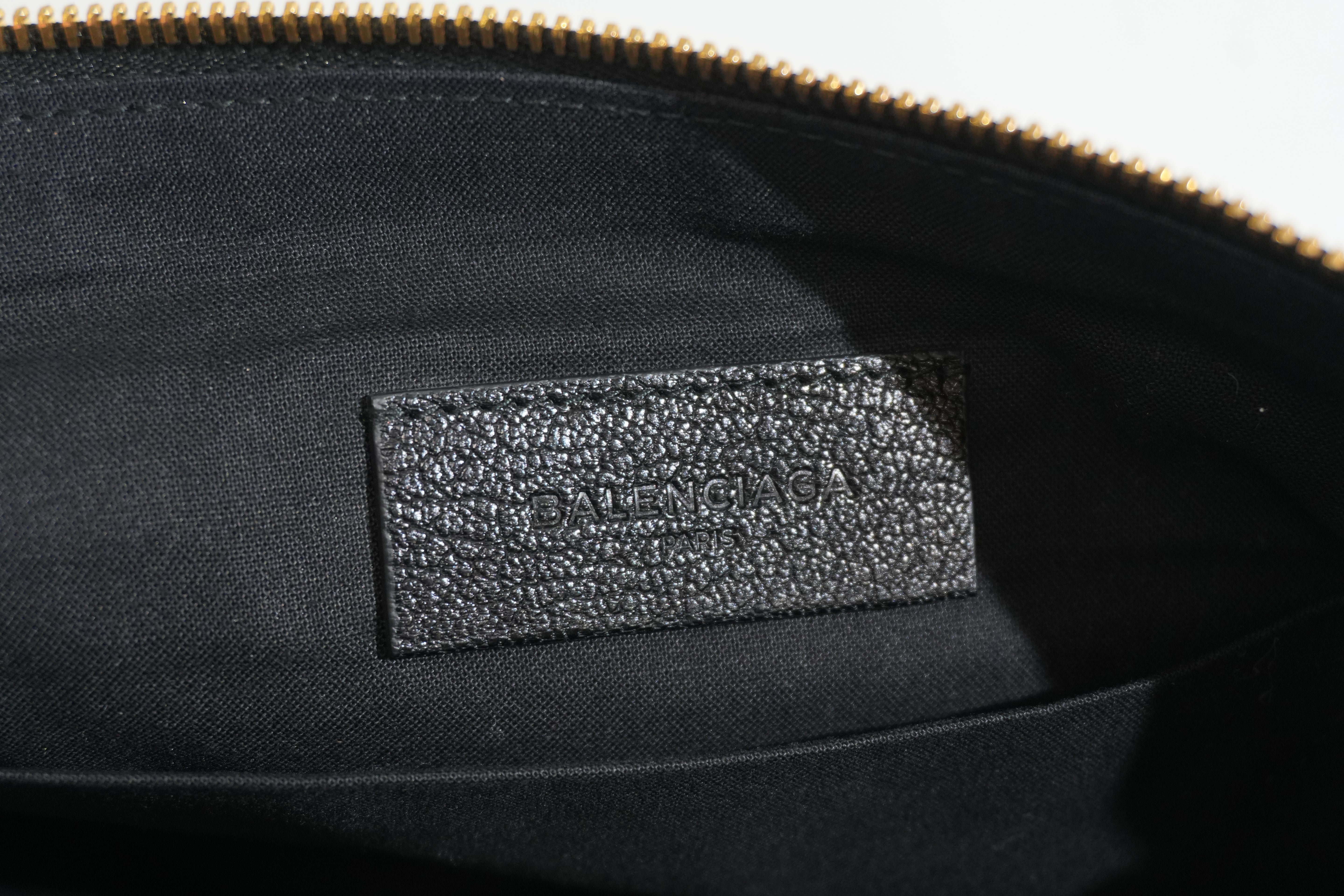 Pre-owned Balenciaga Motocross Classic Clutch Bag Black