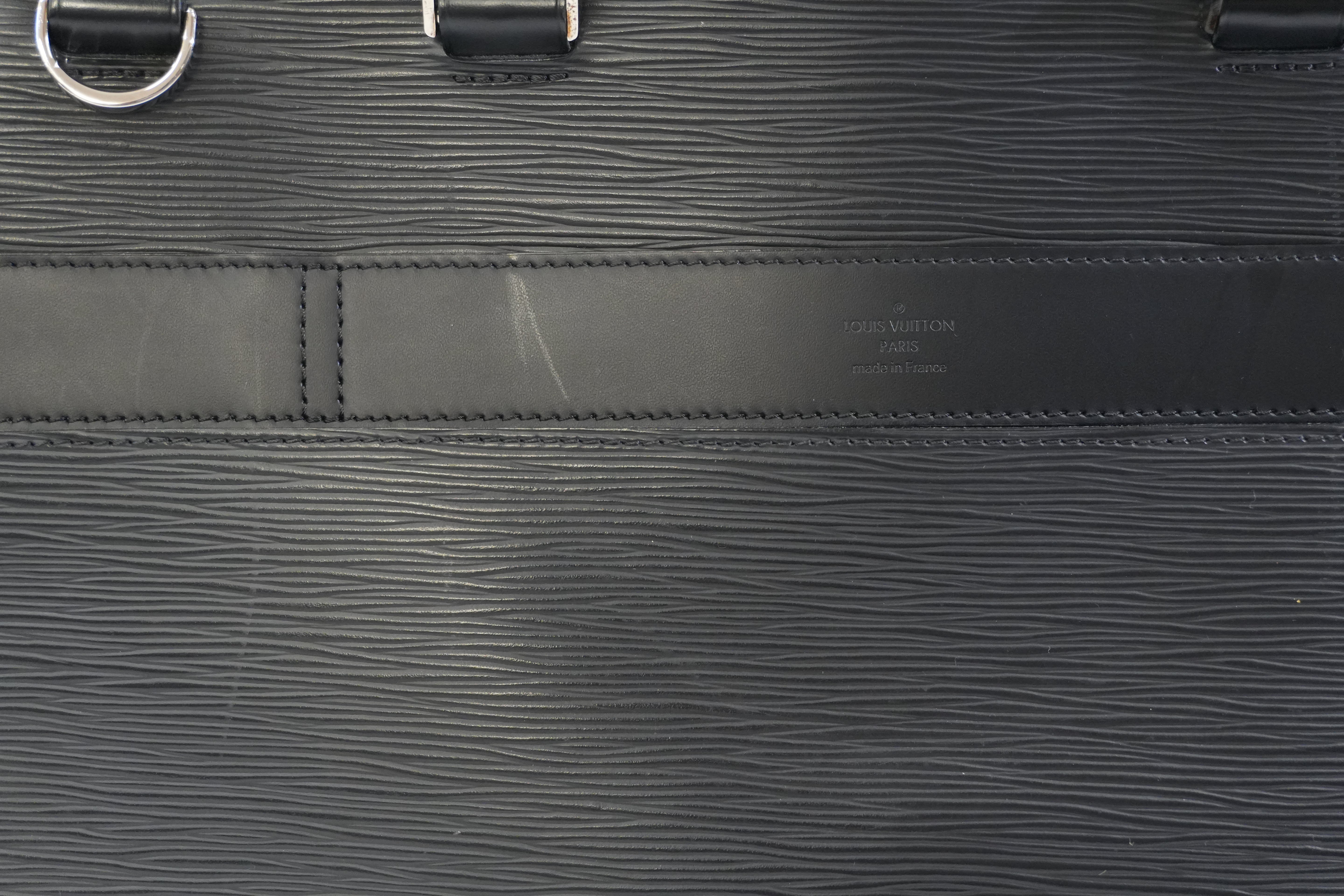 Pre-owned Louis Vuitton Epi Briefcase Handbag Black