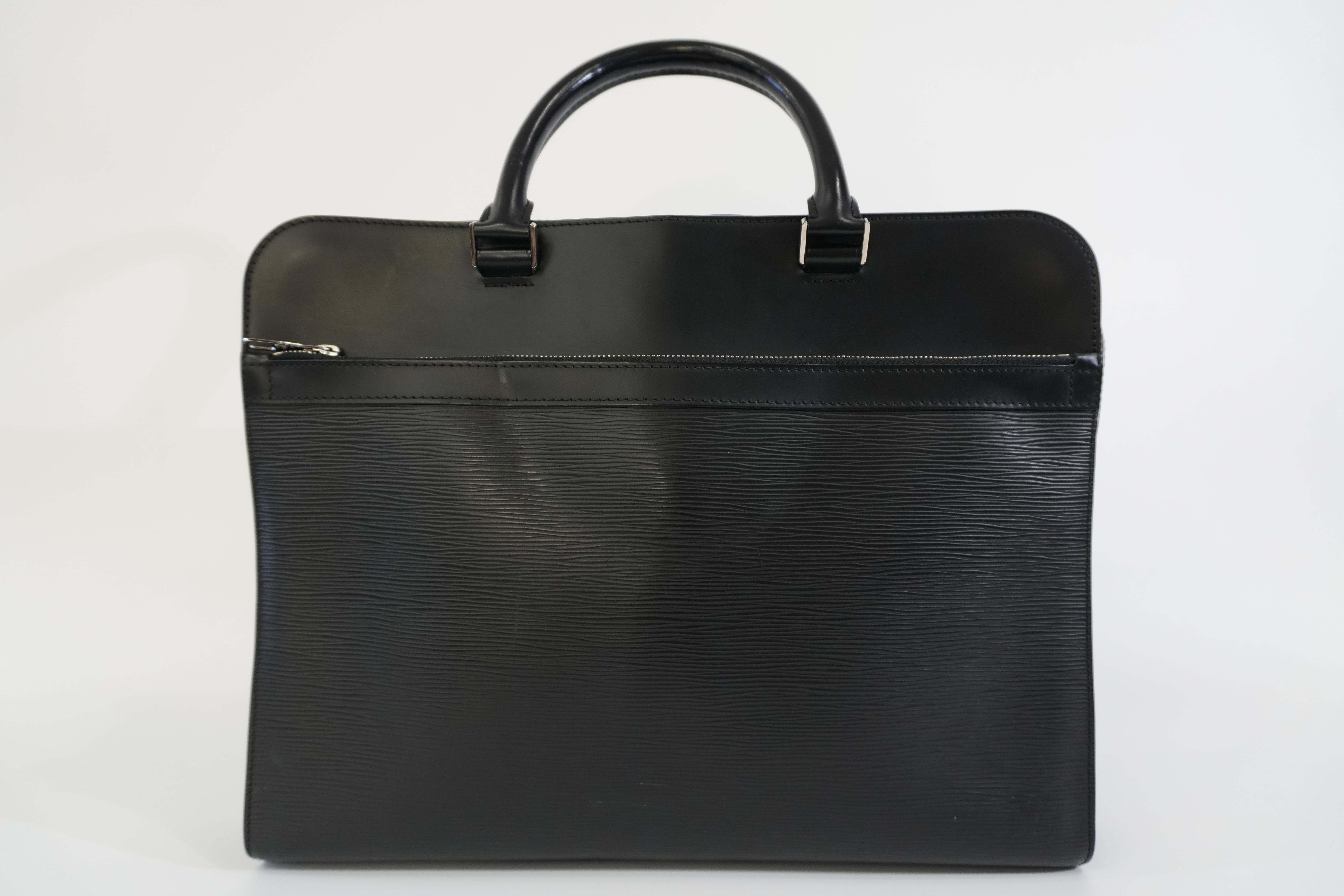Pre-owned Louis Vuitton Epi Briefcase Handbag Black