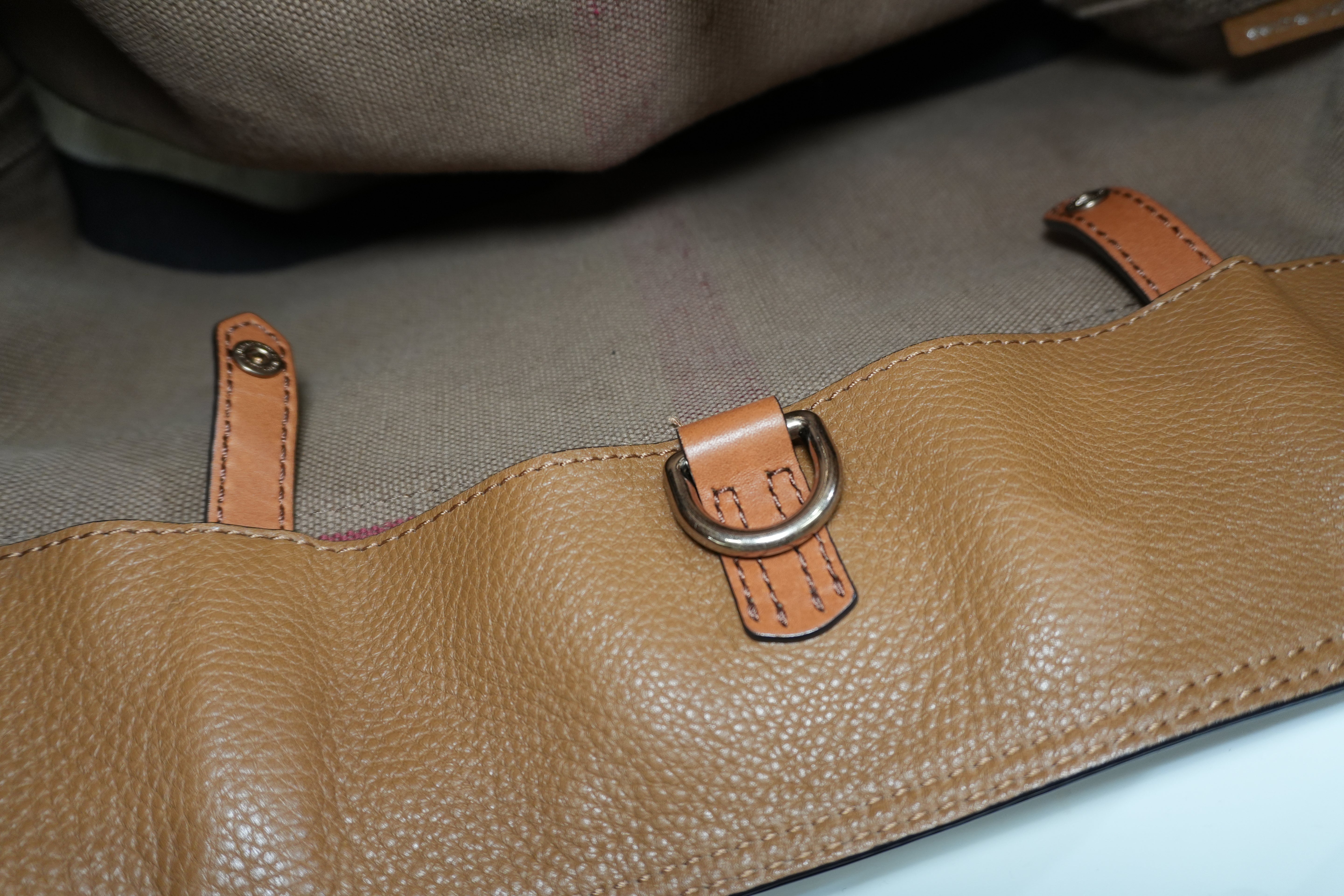 Pre-owned Burberry Two Way Ashby Bucket Shoulder Bag Brown