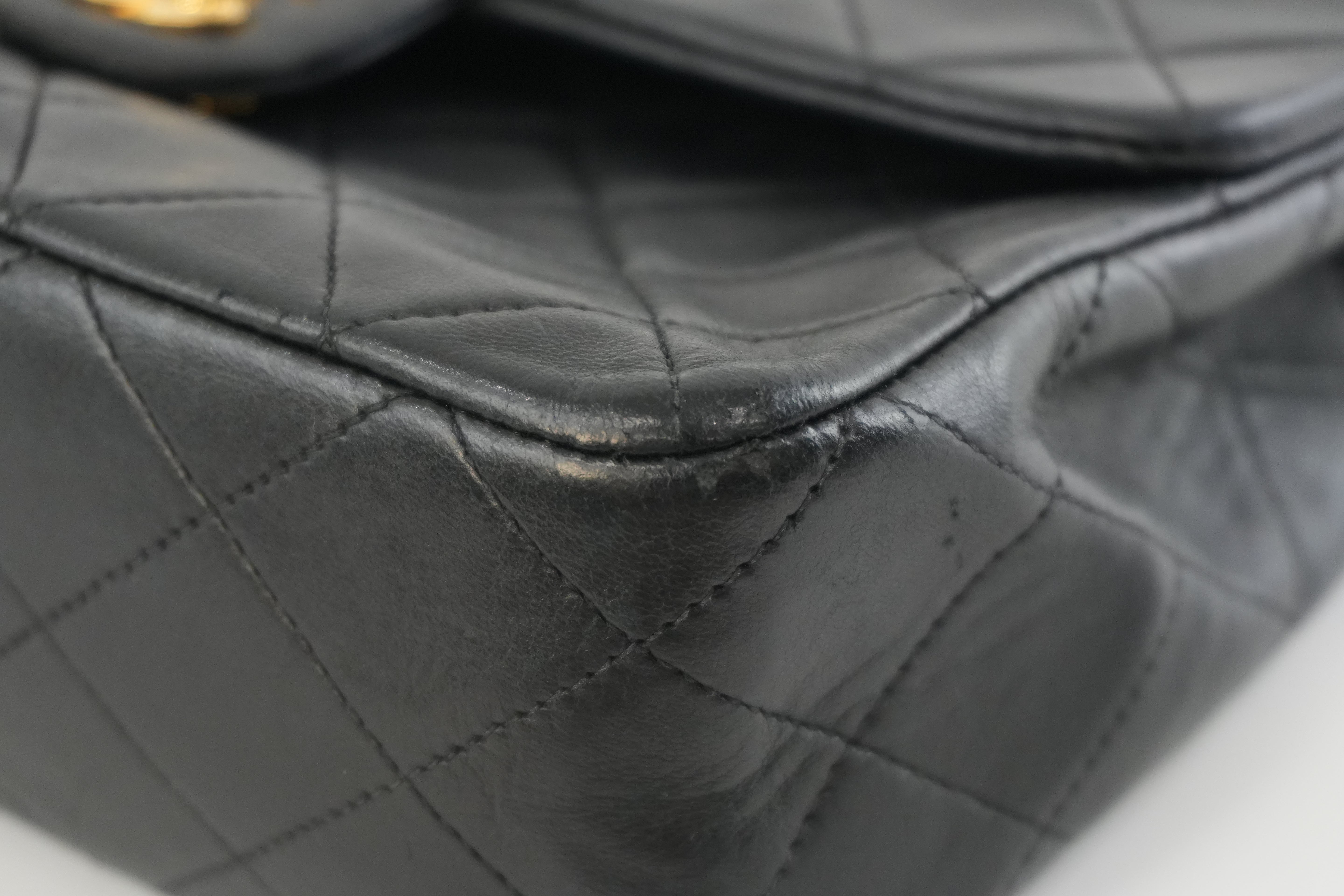 Chanel Flap Shoulder Bag Black Used