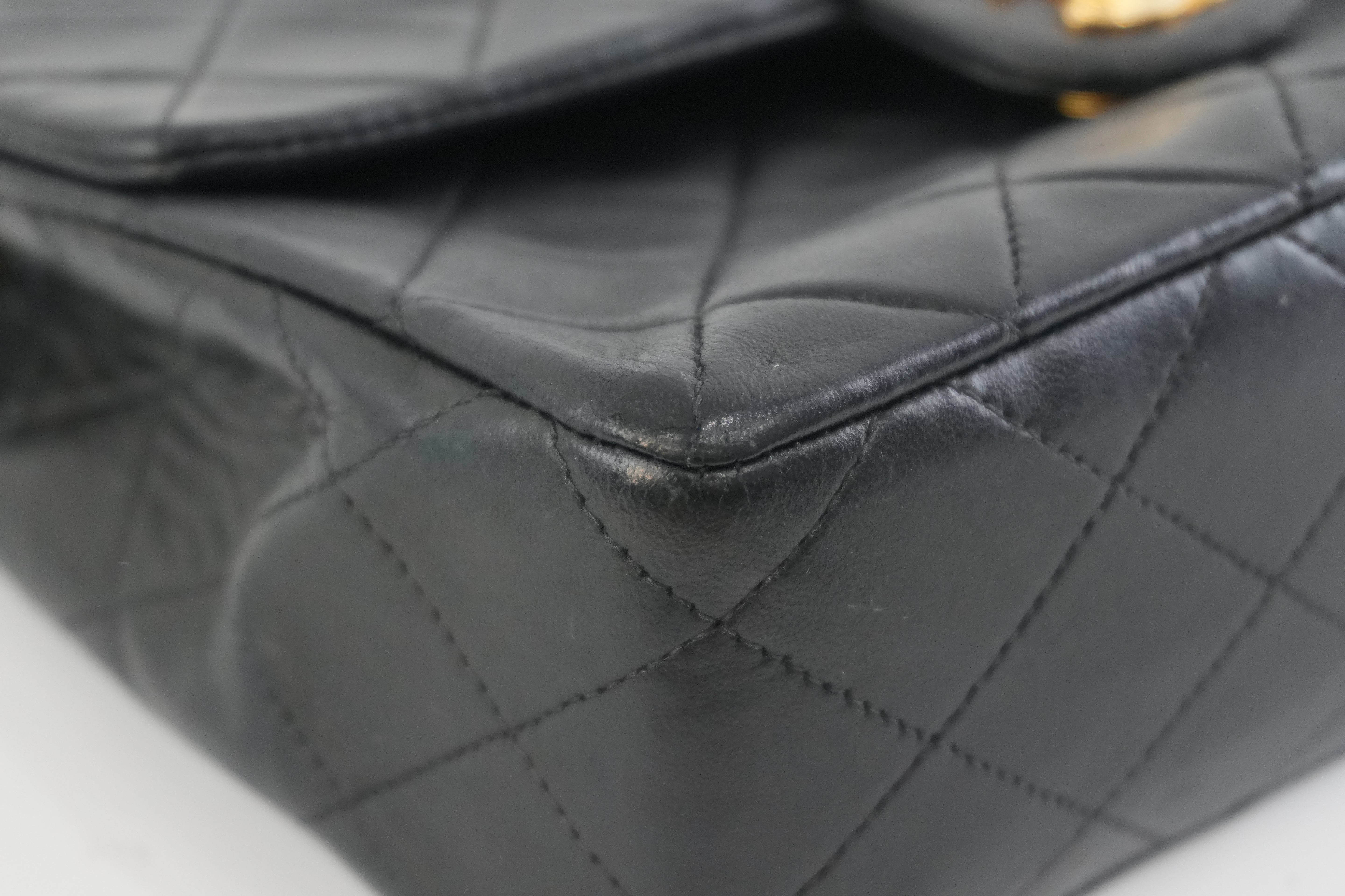 Chanel Flap Shoulder Bag Black Used