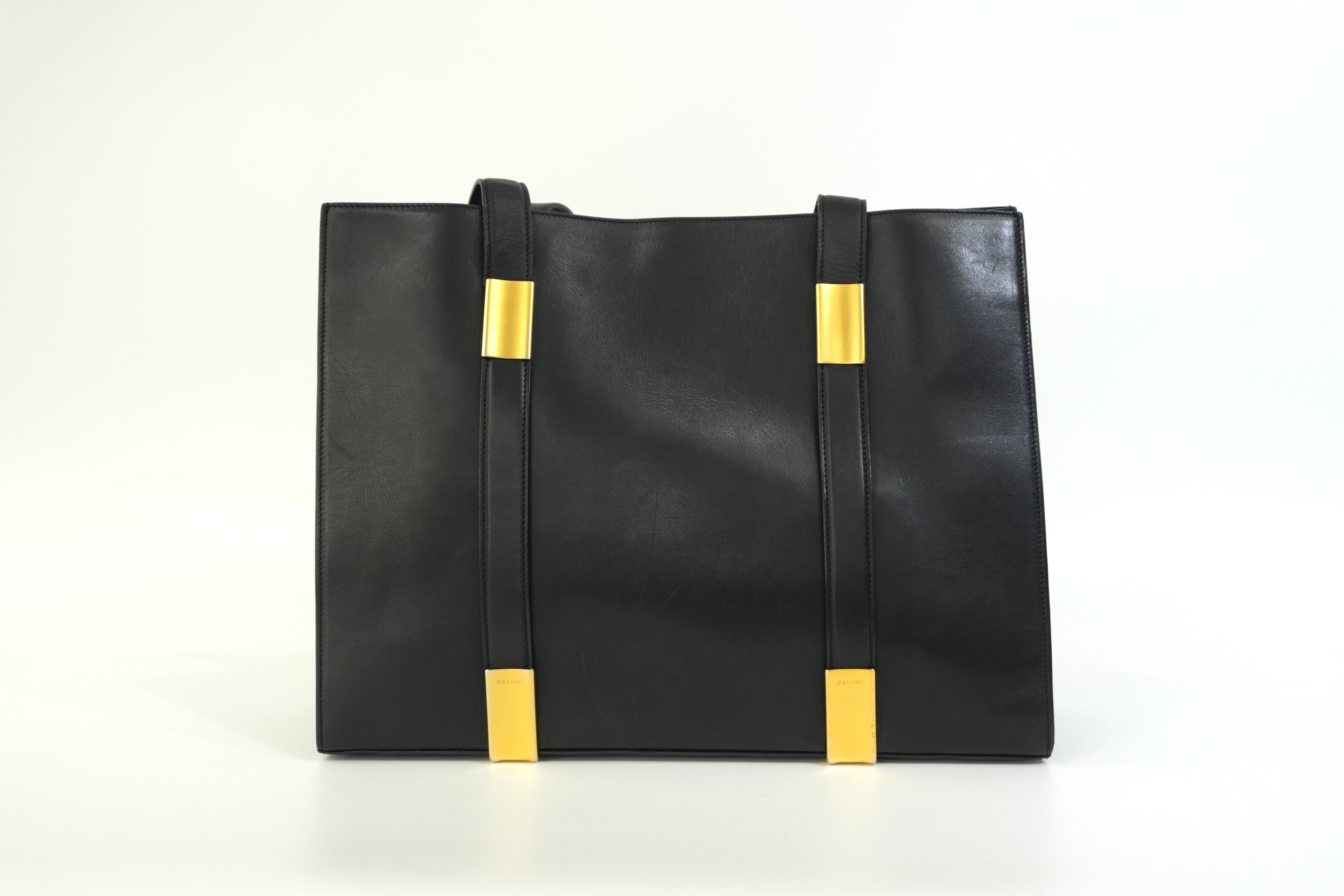 Pre-owned Celine Leather Shoulder Bag Black