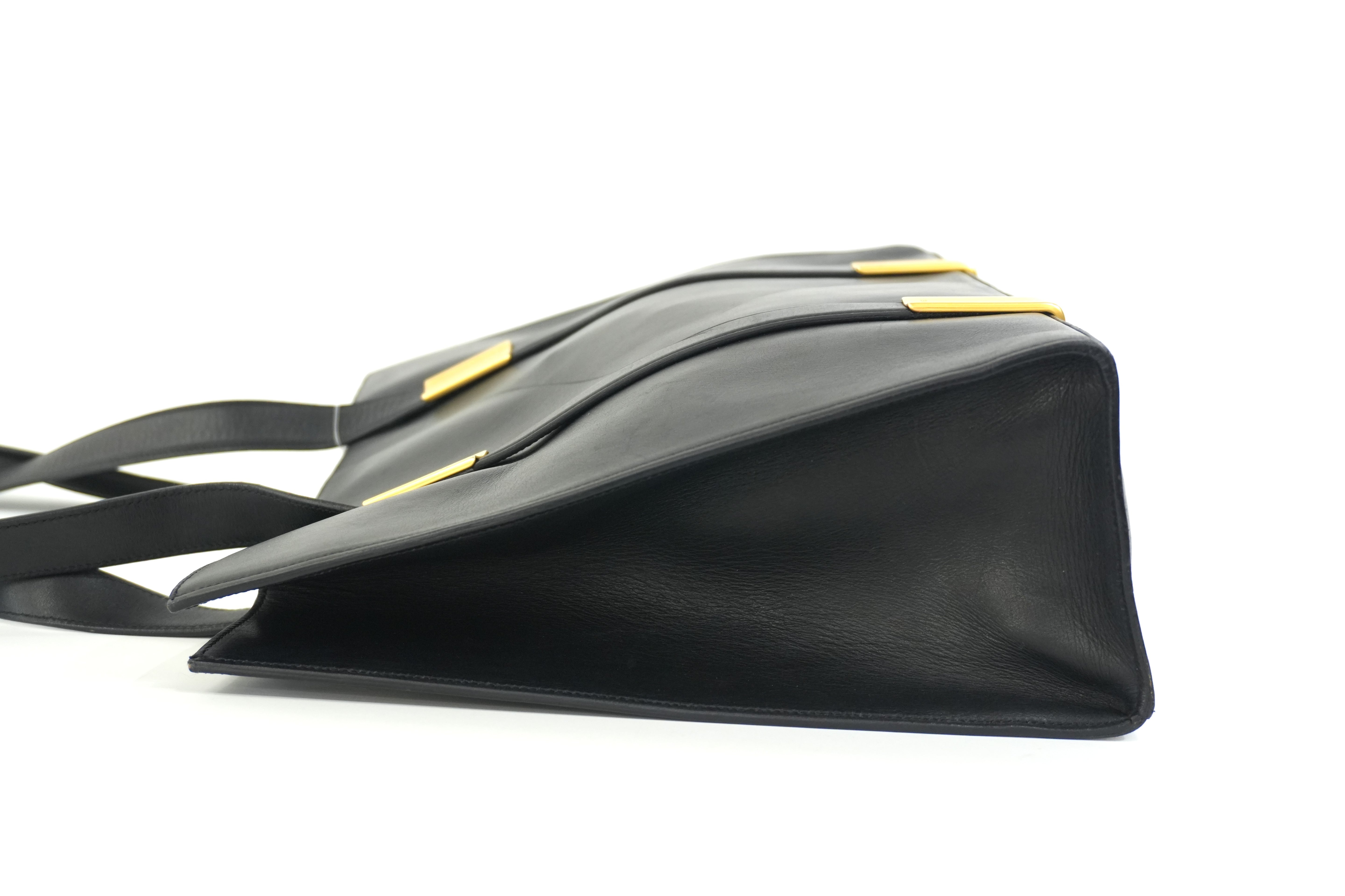 Pre-owned Celine Leather Shoulder Bag Black