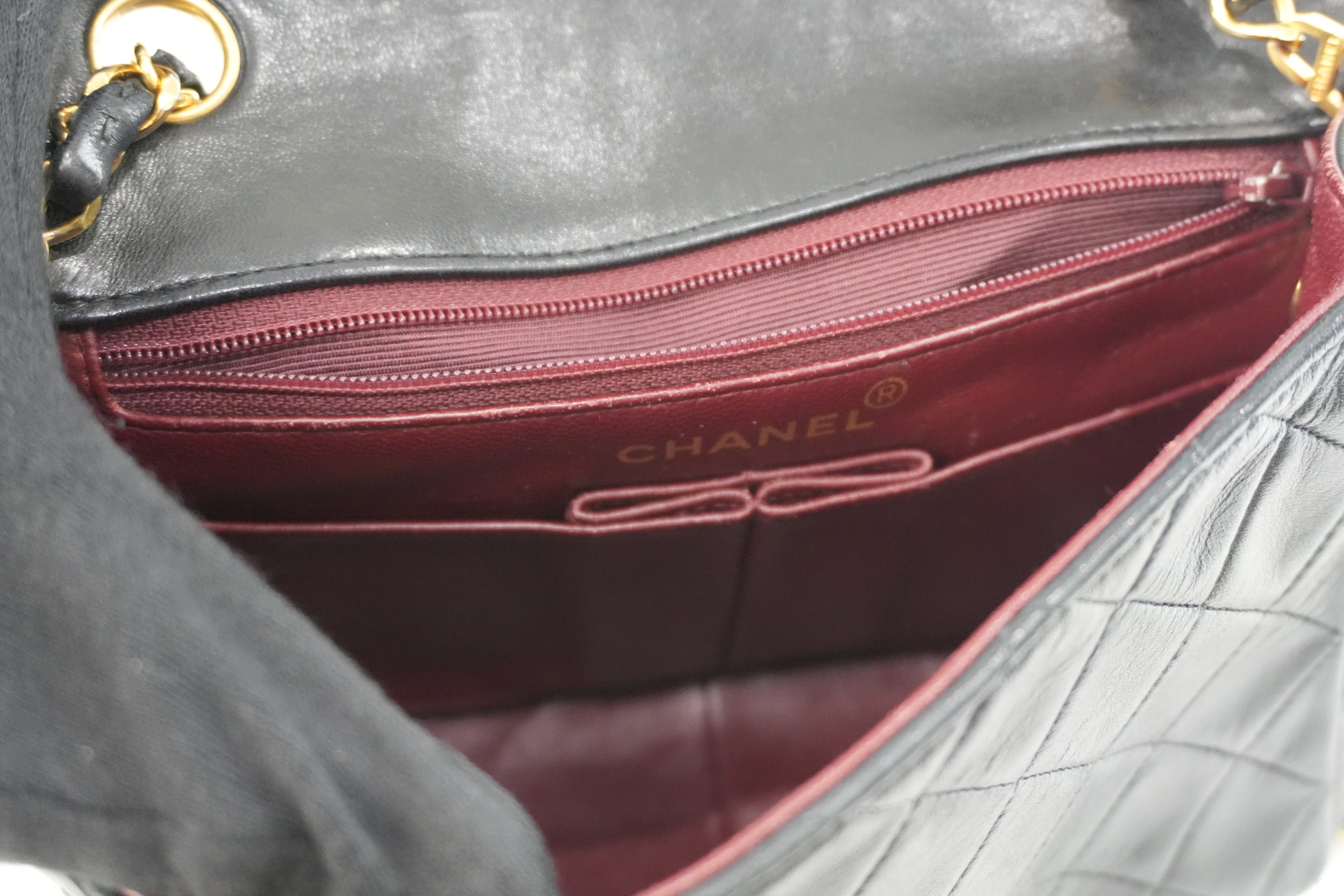 Chanel Flap Shoulder Bag Black Used