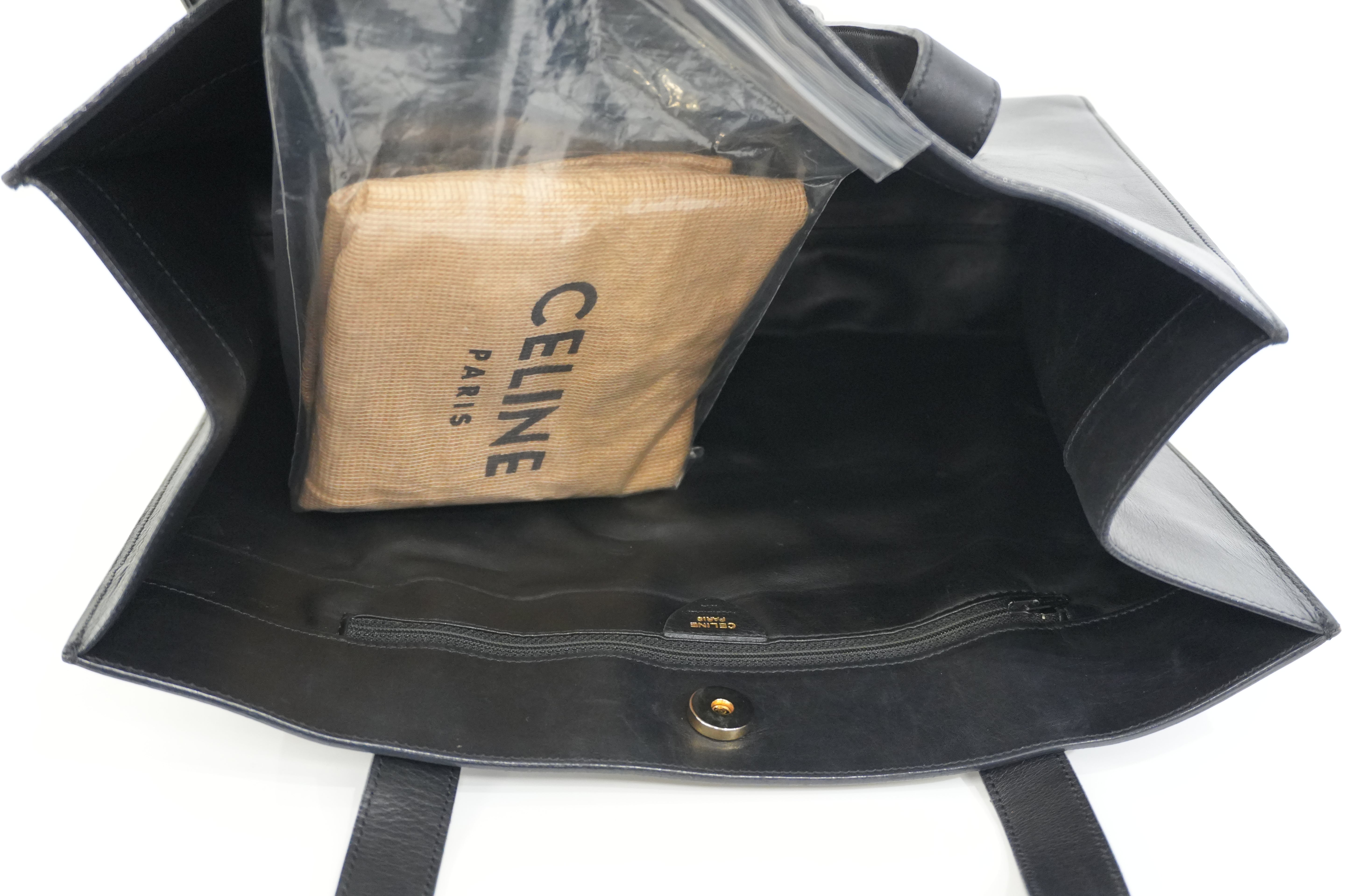 Pre-owned Celine Leather Shoulder Bag Black