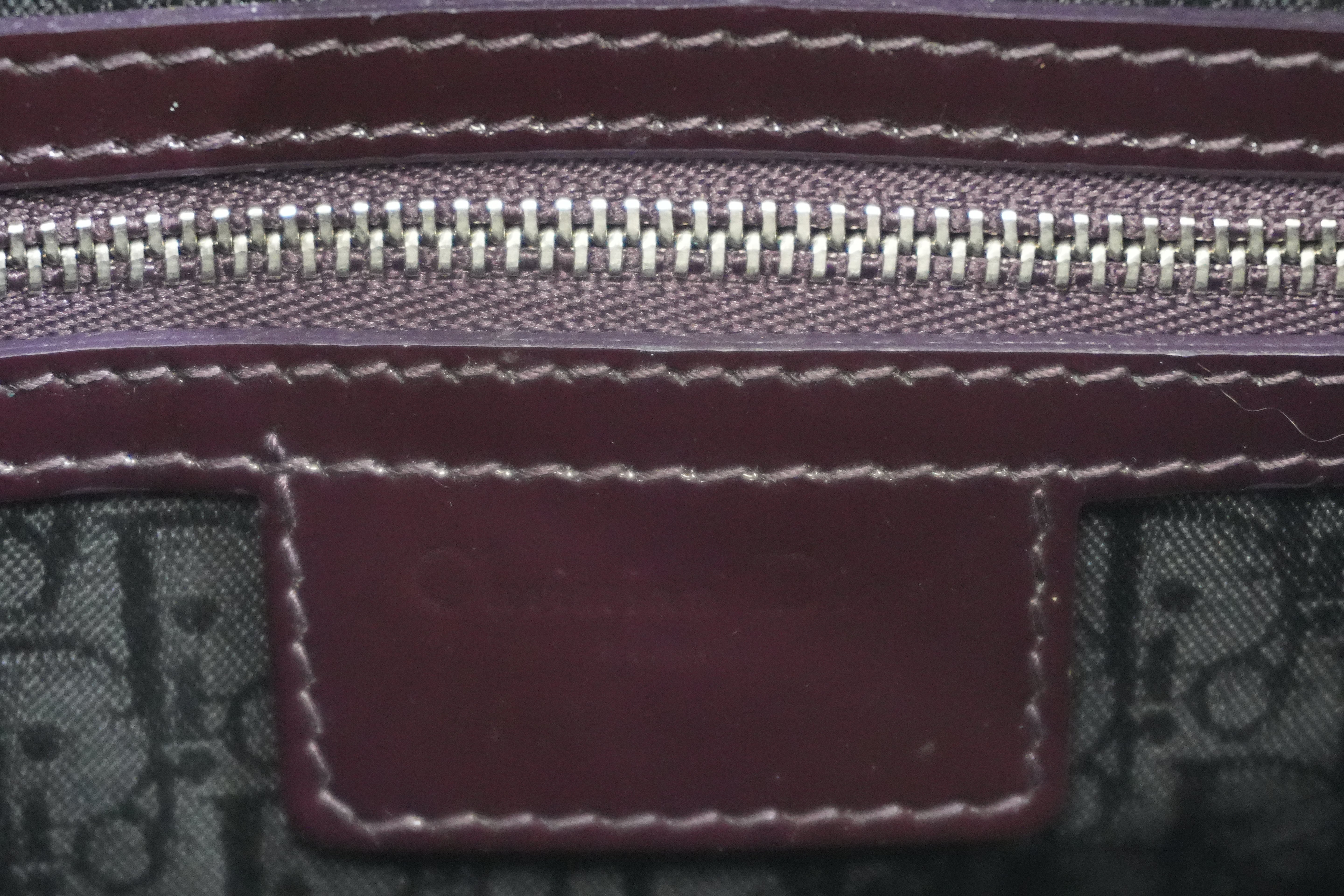 Pre-owned Lady Dior Cannage Quilted Patent Two Way Shoulder Bag Purple