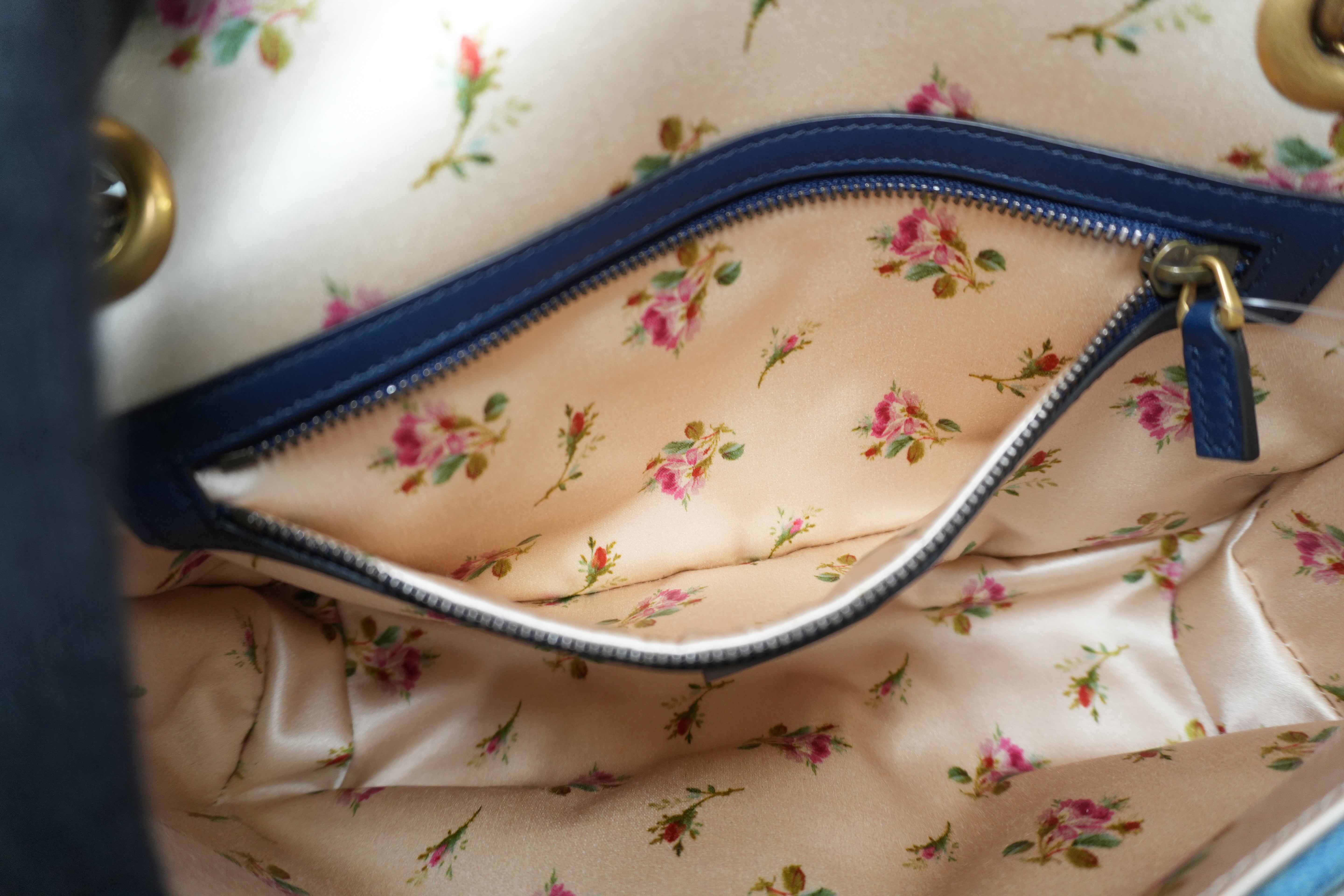 Pre-owned Gucci Marmont Shoulder Bag Denim