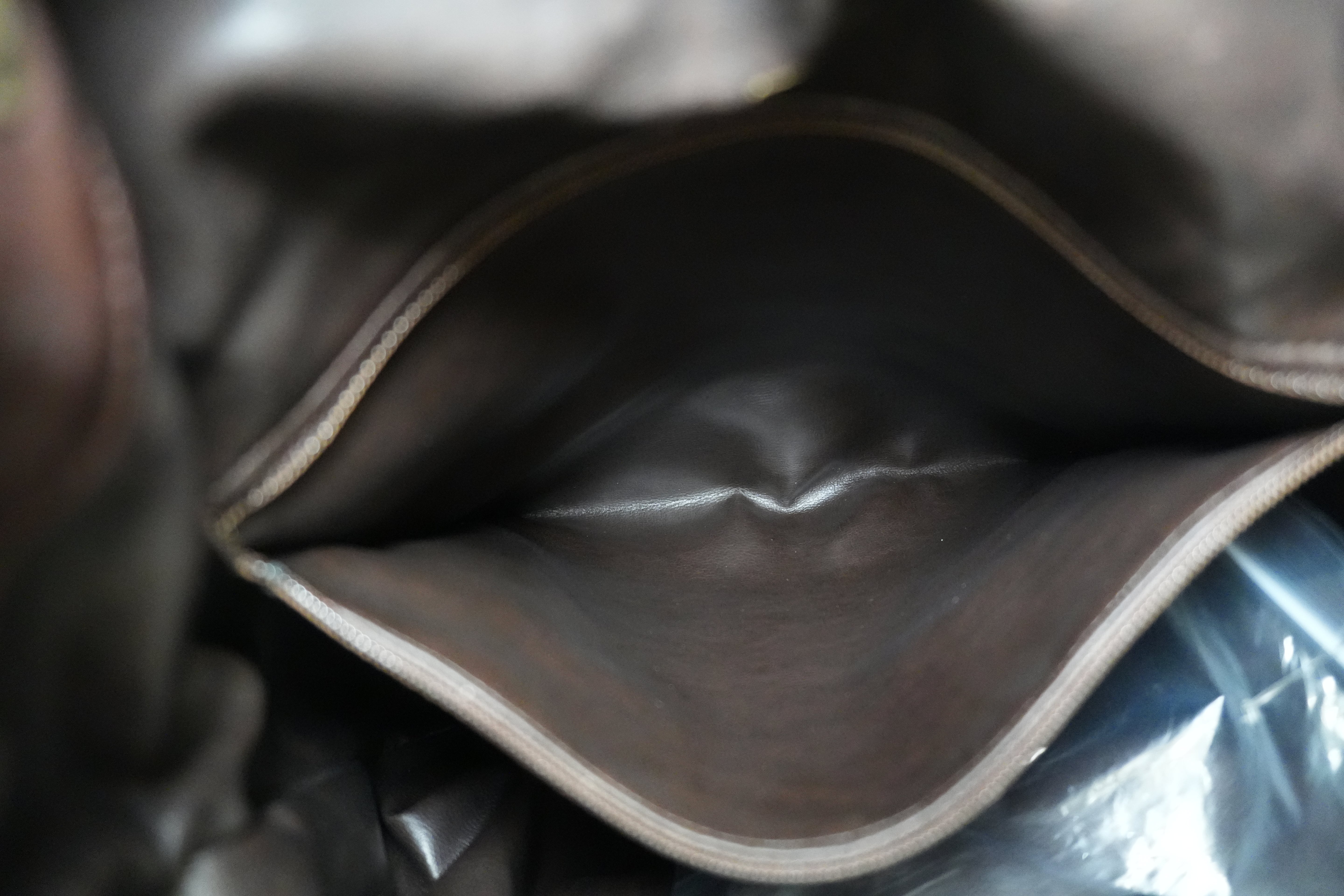 Chanel Caviar Skin Chain Shoulder Bag Bucket Shoulder Bag Brown Used