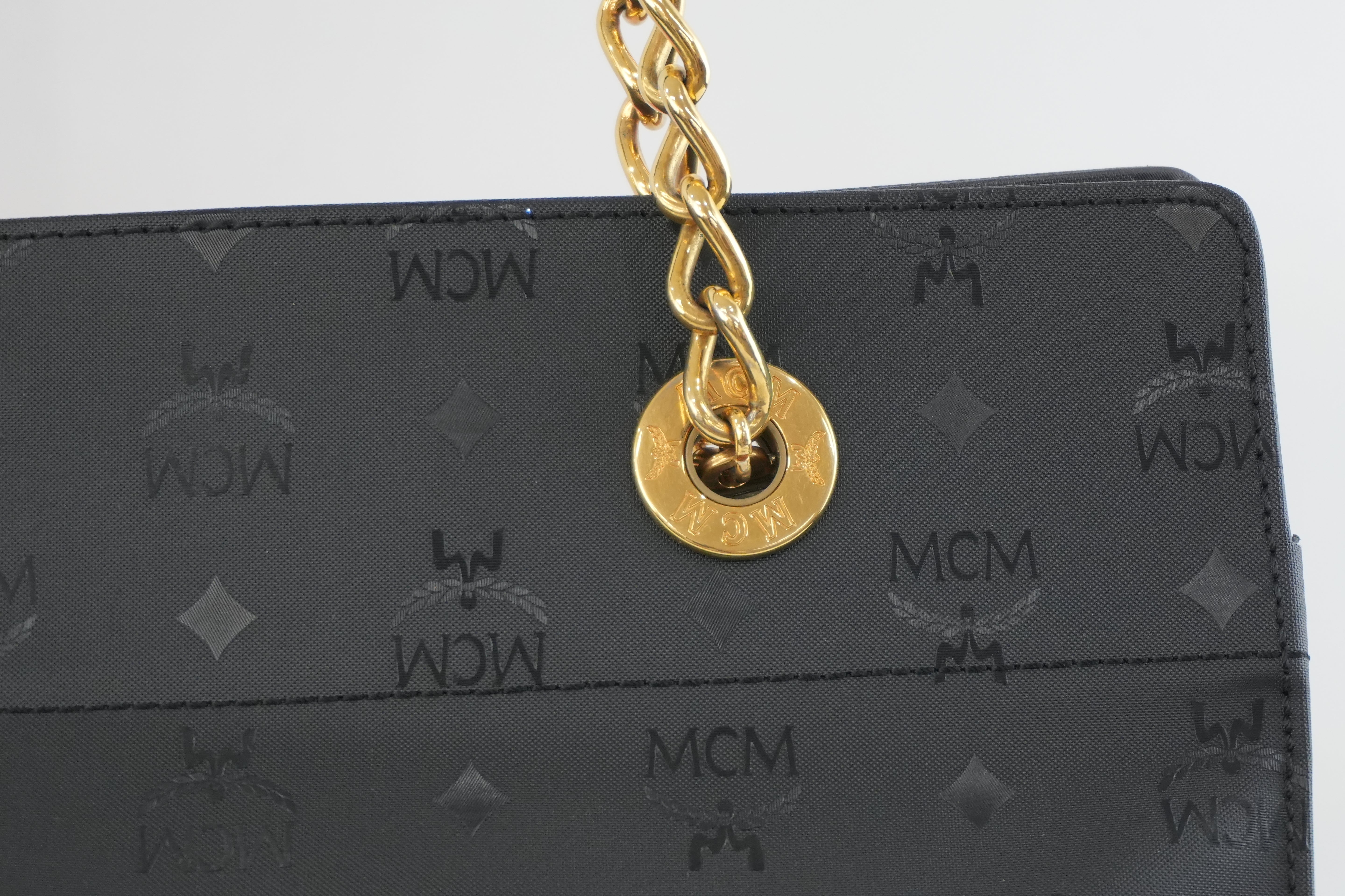 MCM Tote Bag Black Used