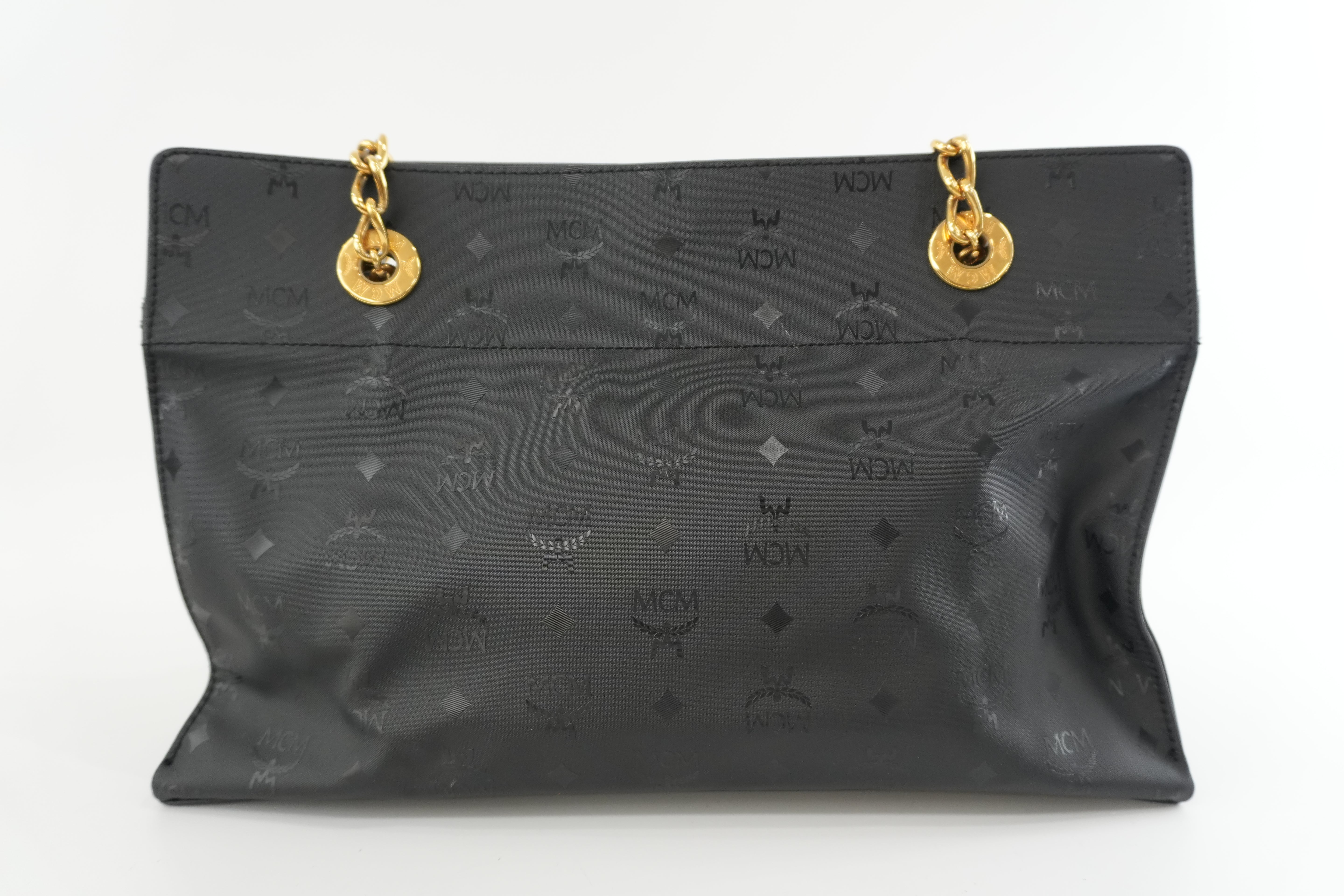 MCM Tote Bag Black Used