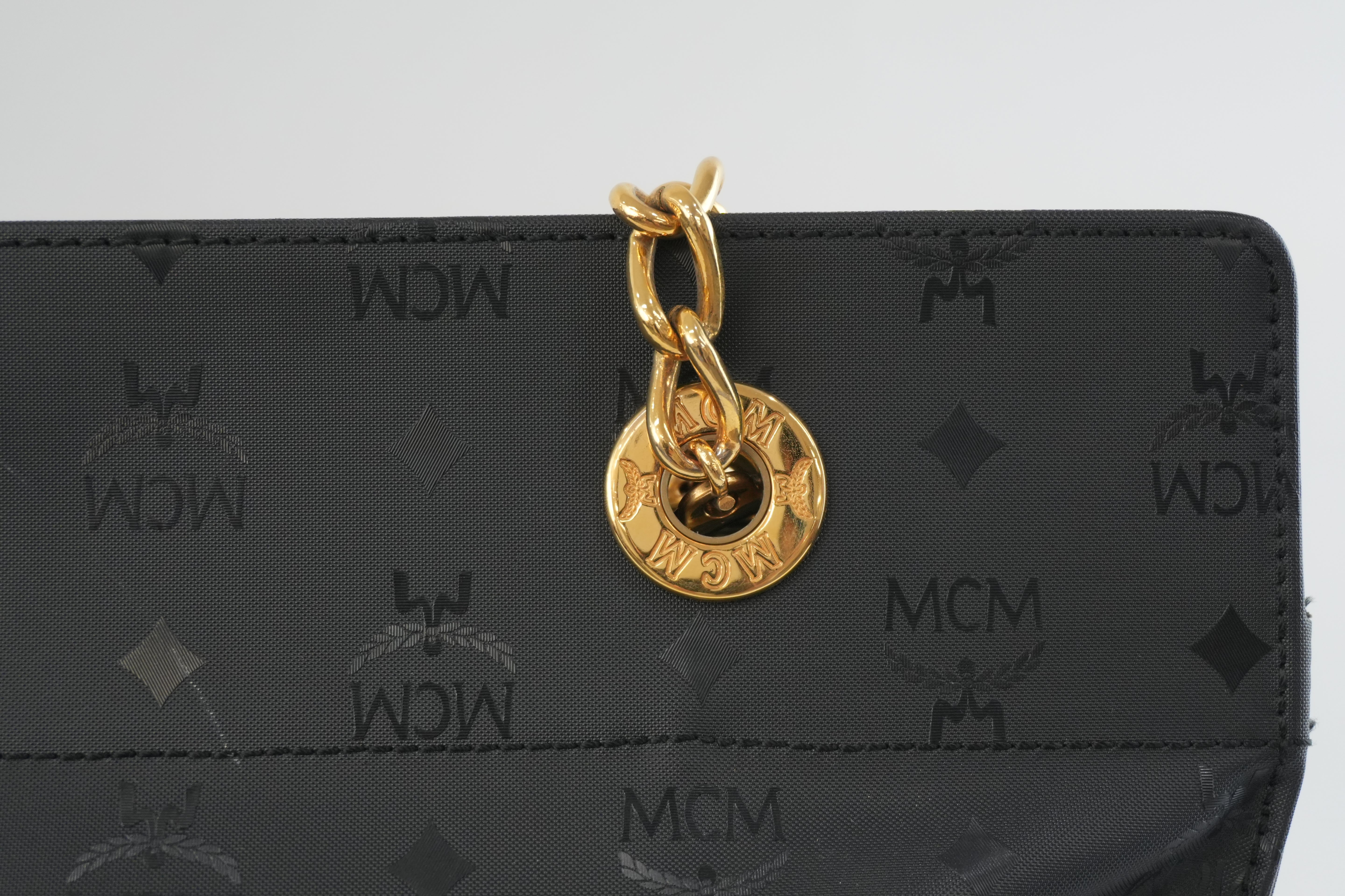 MCM Tote Bag Black Used