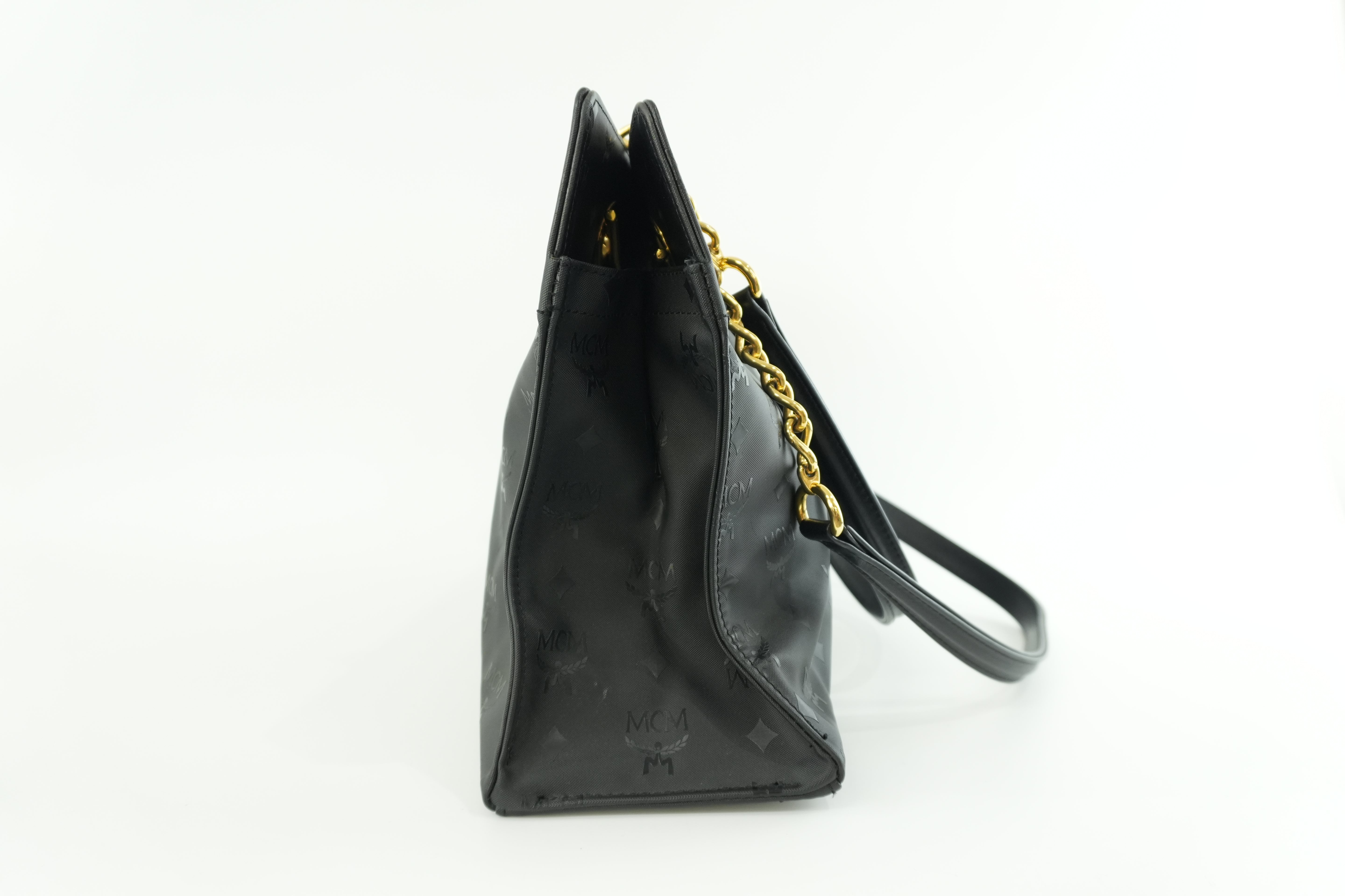 MCM Tote Bag Black Used