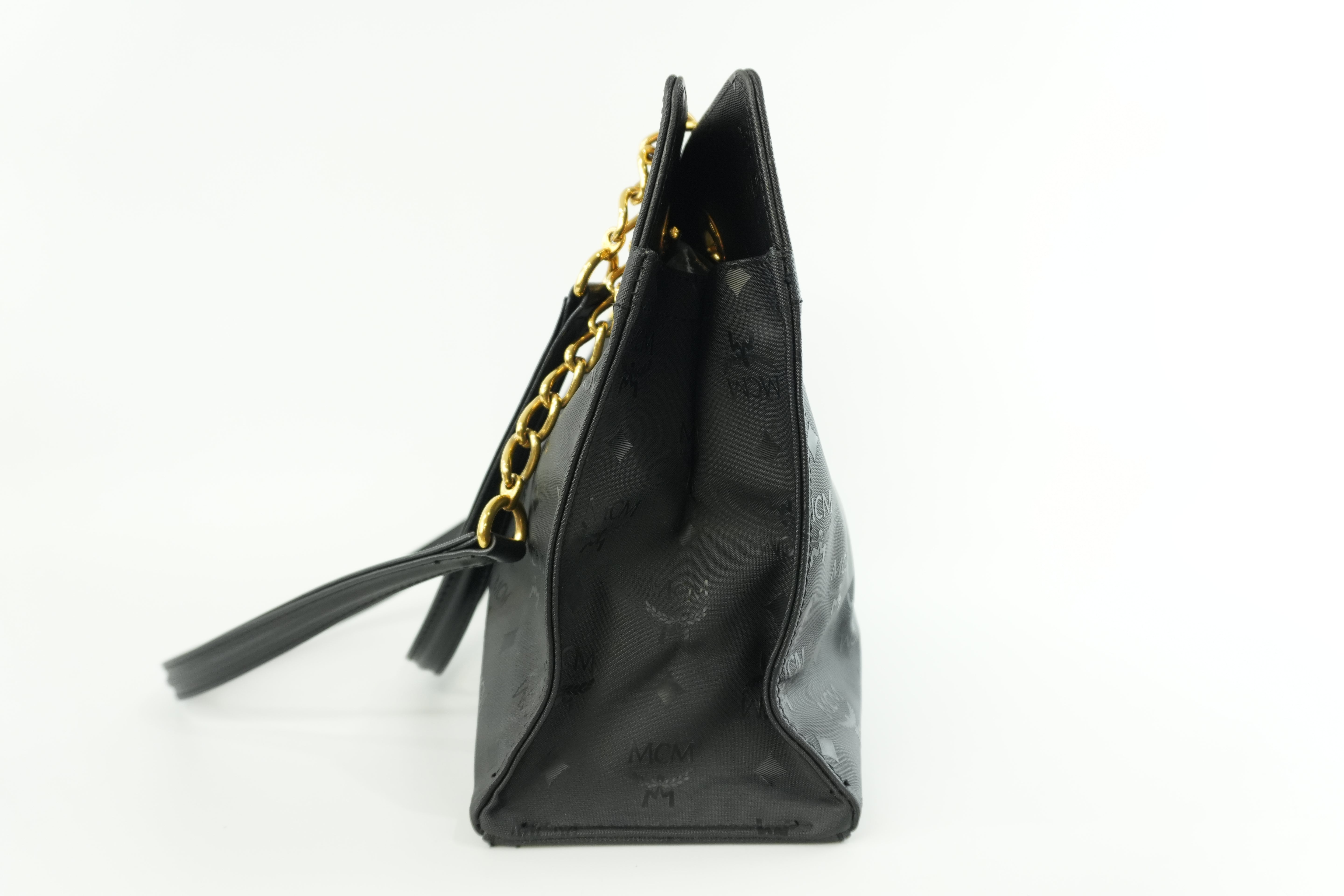 MCM Tote Bag Black Used