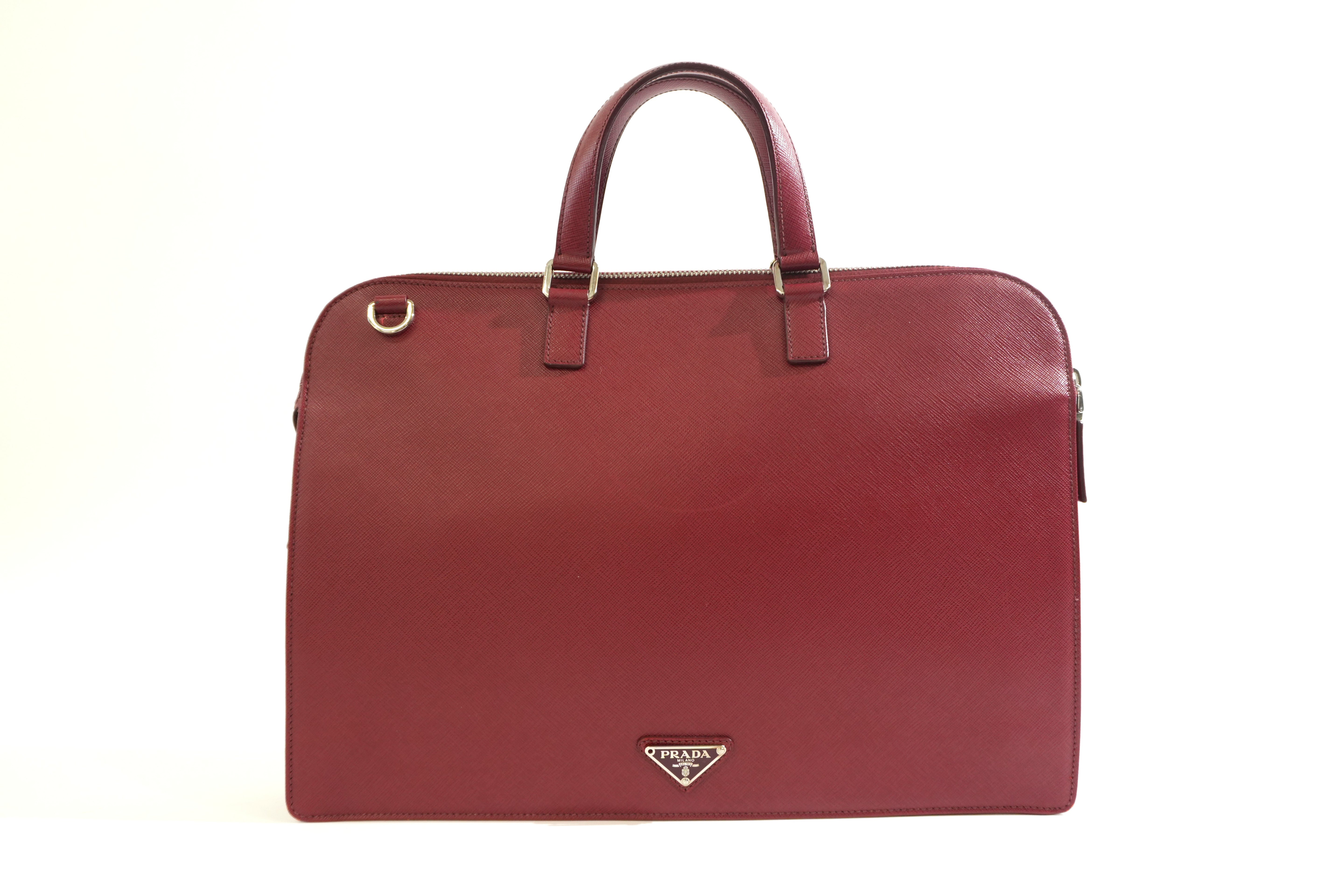 Pre-owned Prada Laptop Handbag Red