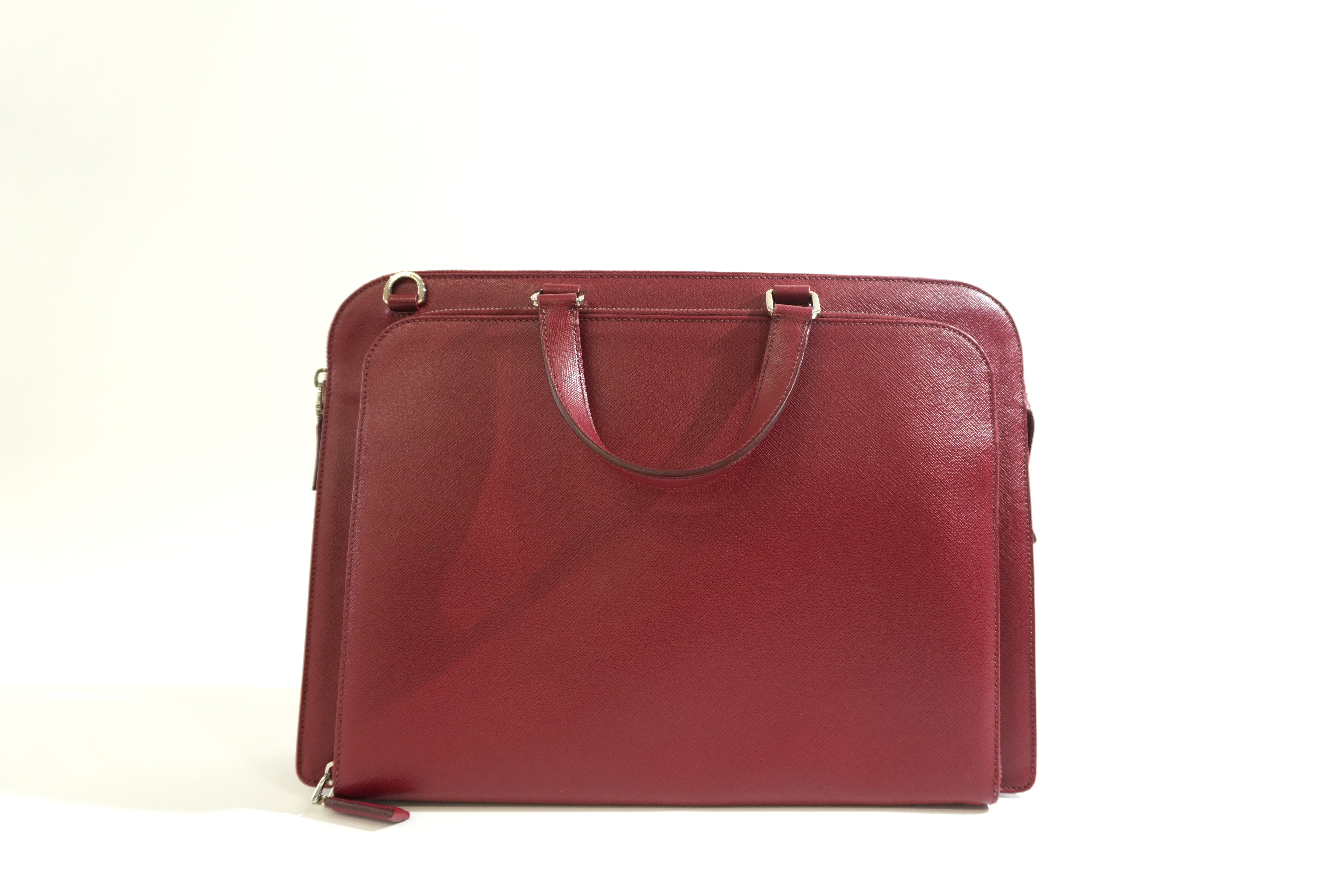 Pre-owned Prada Laptop Handbag Red