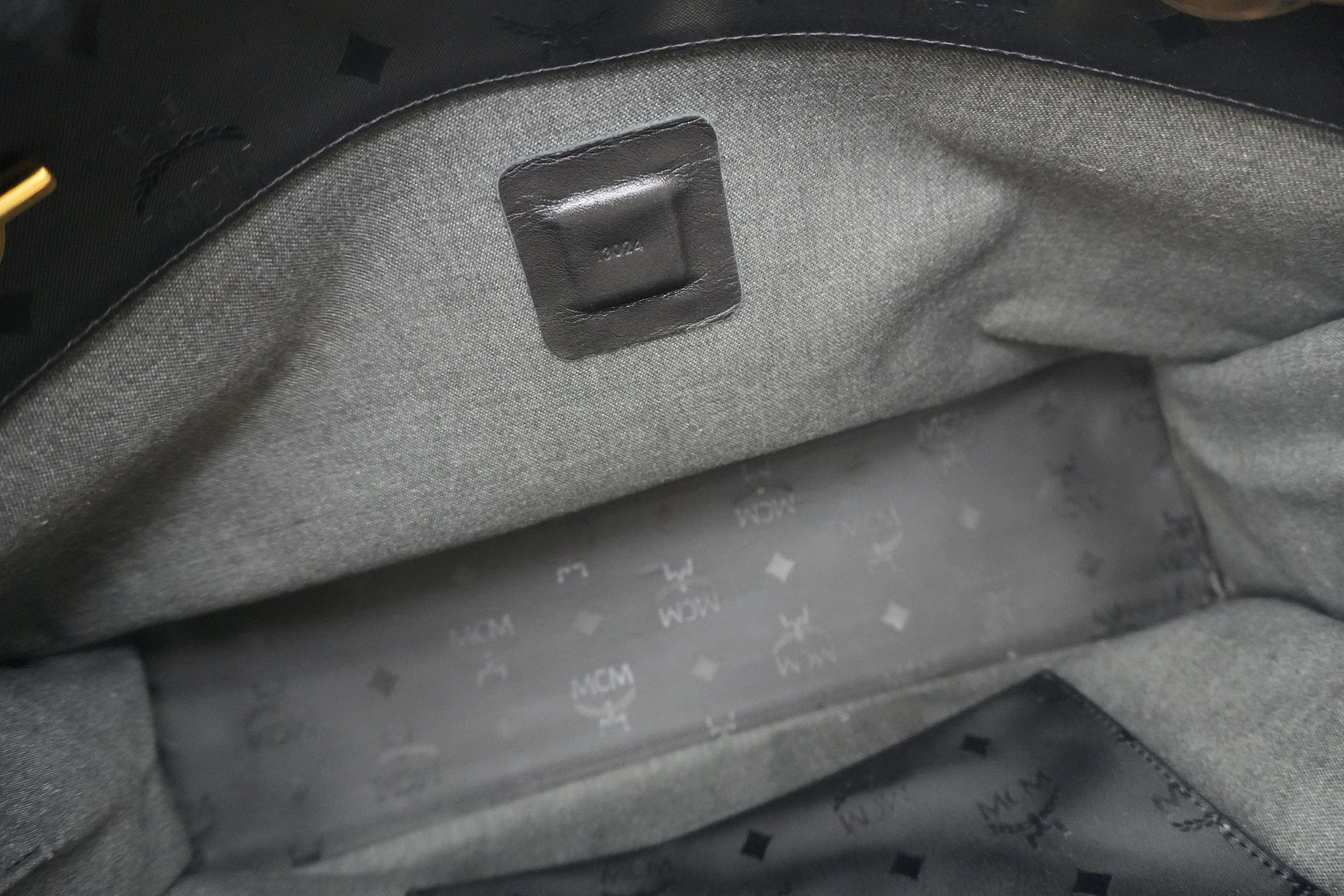 MCM Tote Bag Black Used