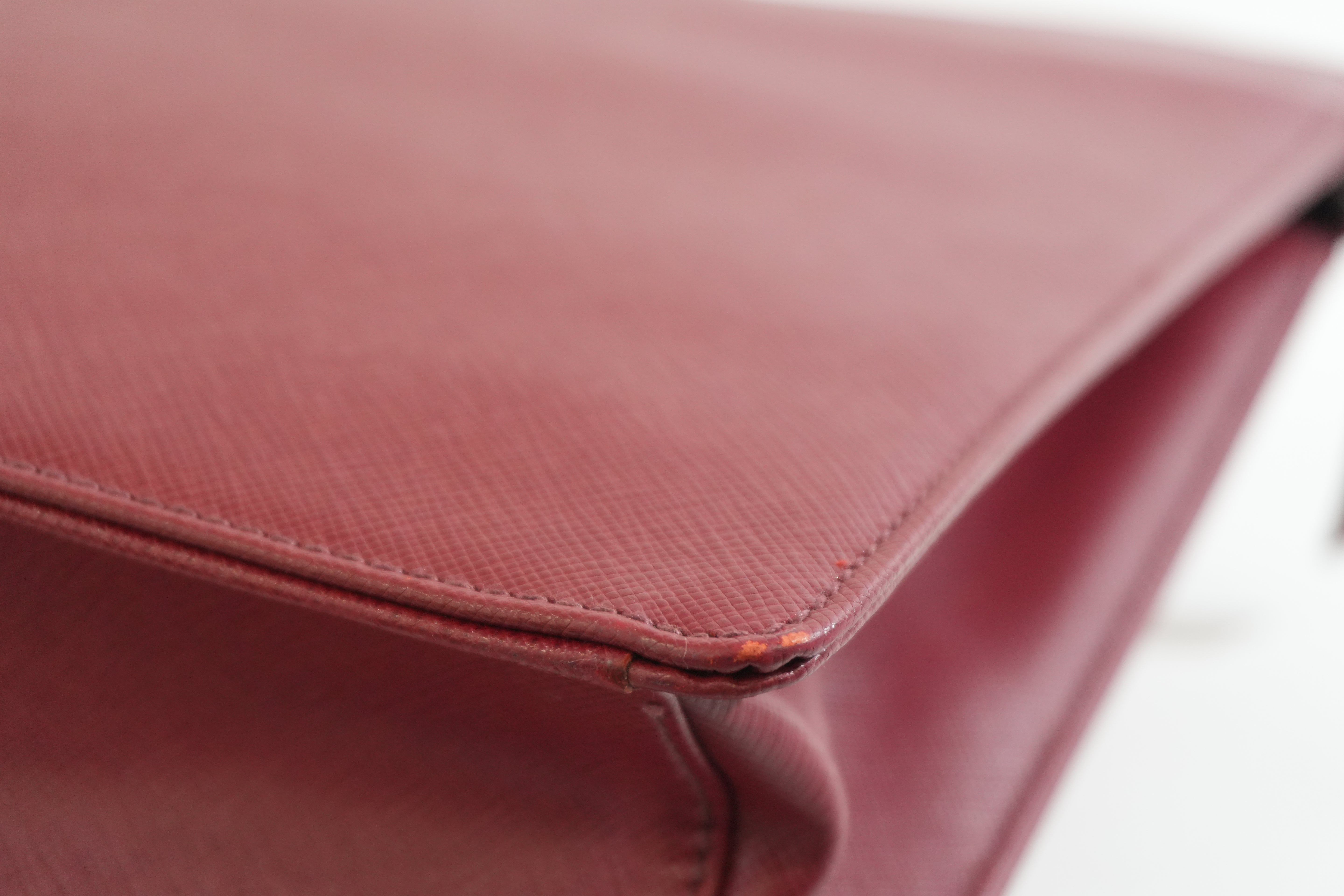 Pre-owned Prada Laptop Handbag Red
