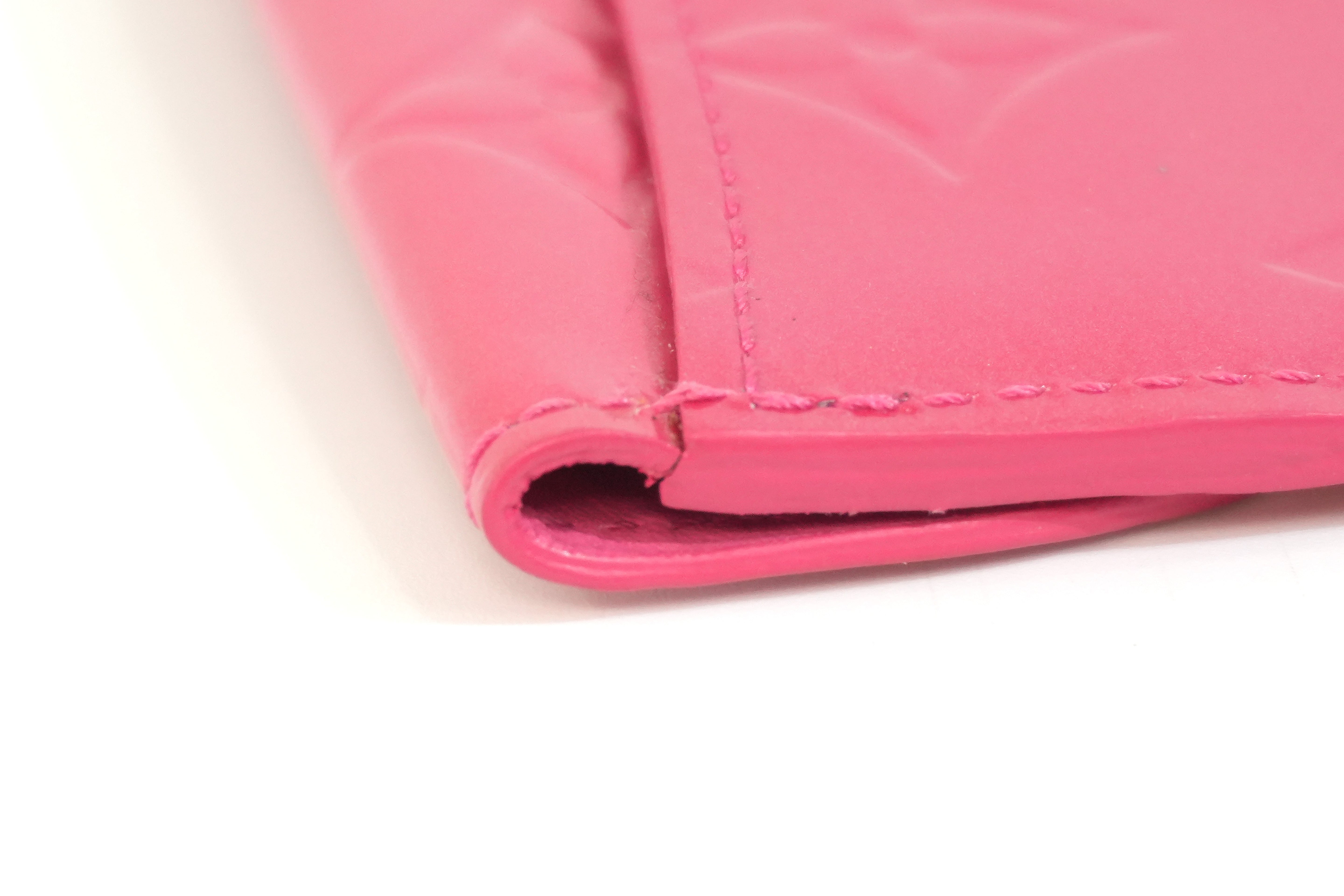 Pre-owned Louis Vuitton Vernis Envelope Plate Wallet Pink