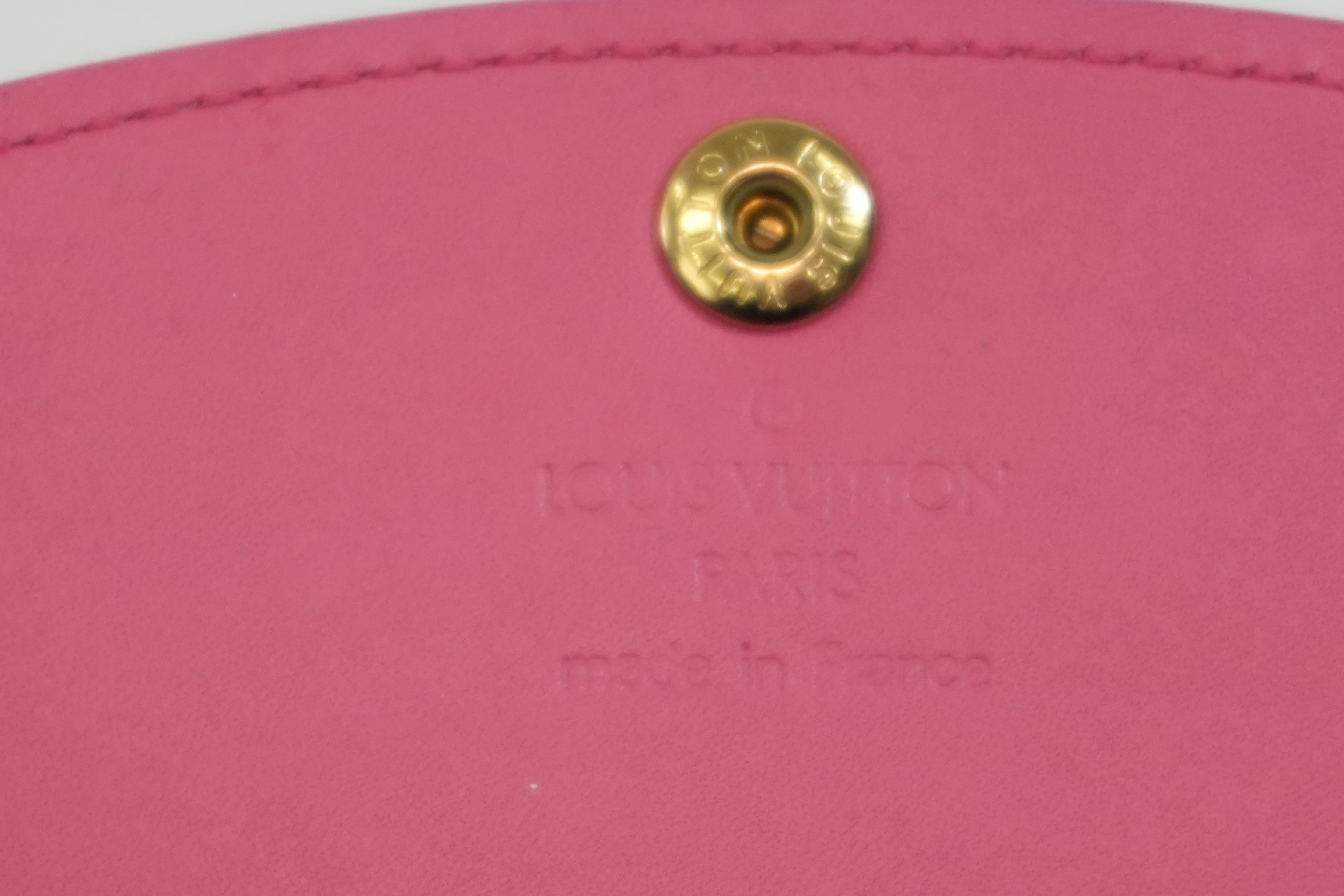 Pre-owned Louis Vuitton Vernis Envelope Plate Wallet Pink