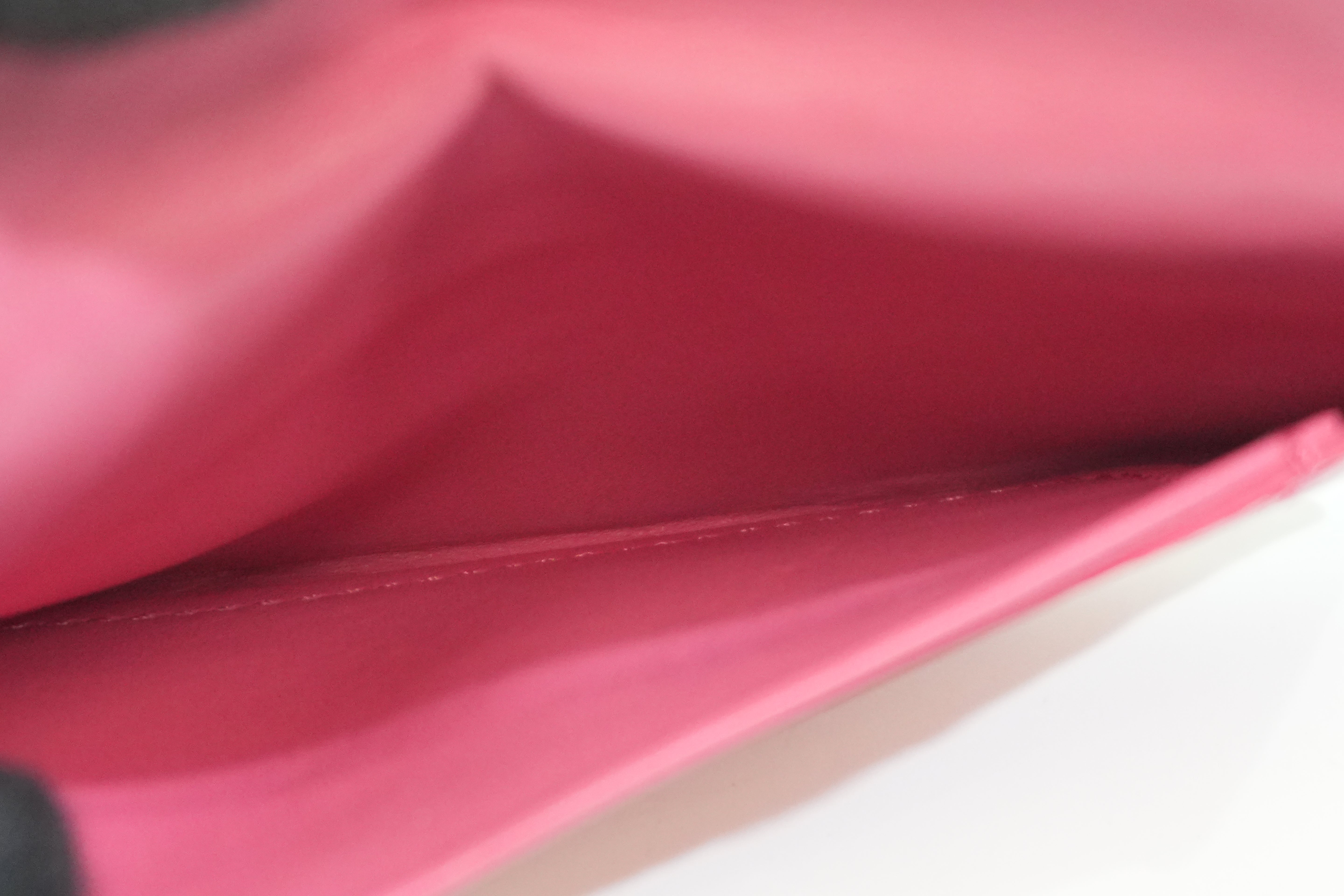 Pre-owned Louis Vuitton Vernis Envelope Plate Wallet Pink