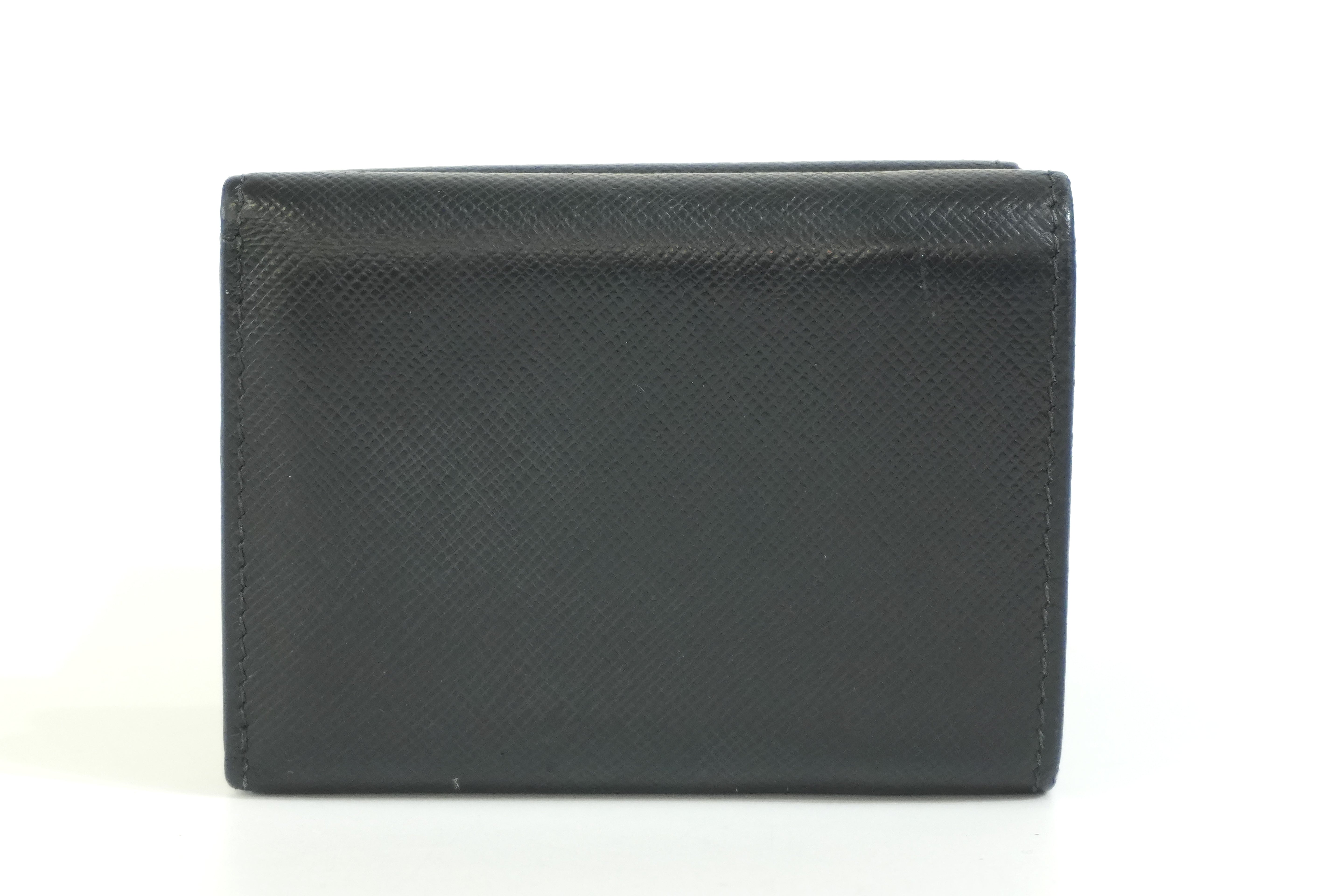 Pre-owned Prada Compact Wallet Black
