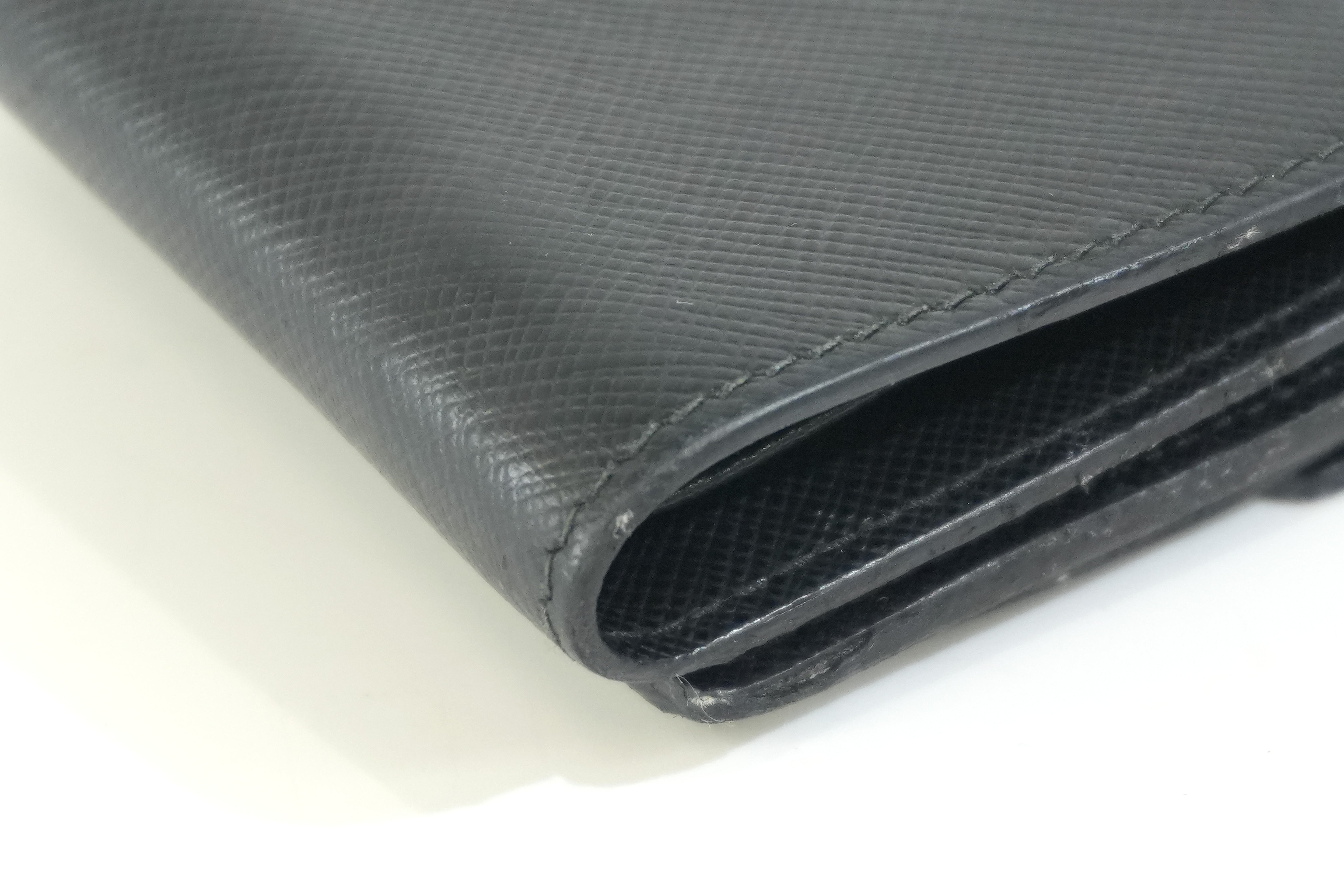 Pre-owned Prada Compact Wallet Black