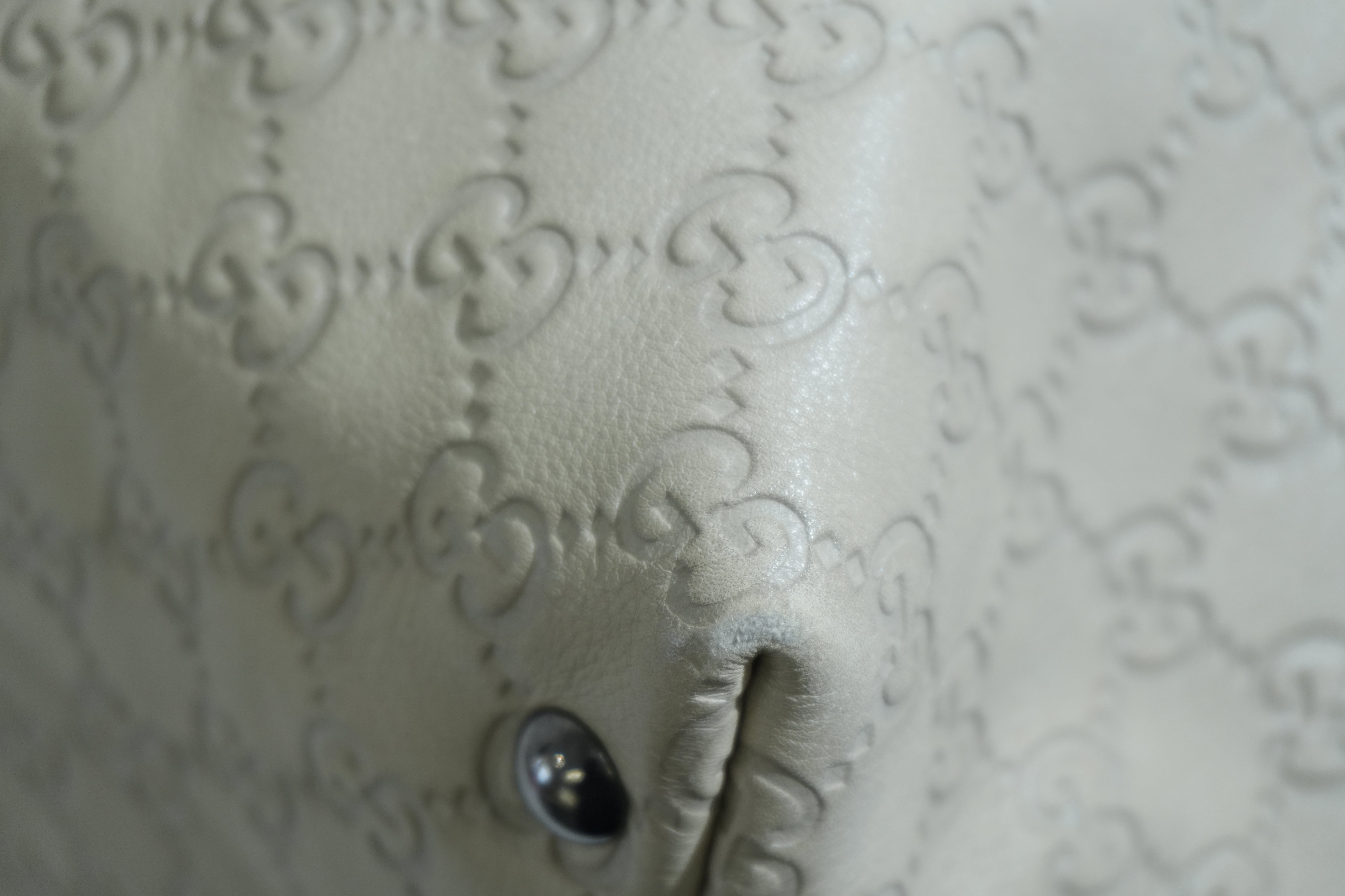 Pre-owned Gucci Guccisima Icon Bit Tote Bag Ivory