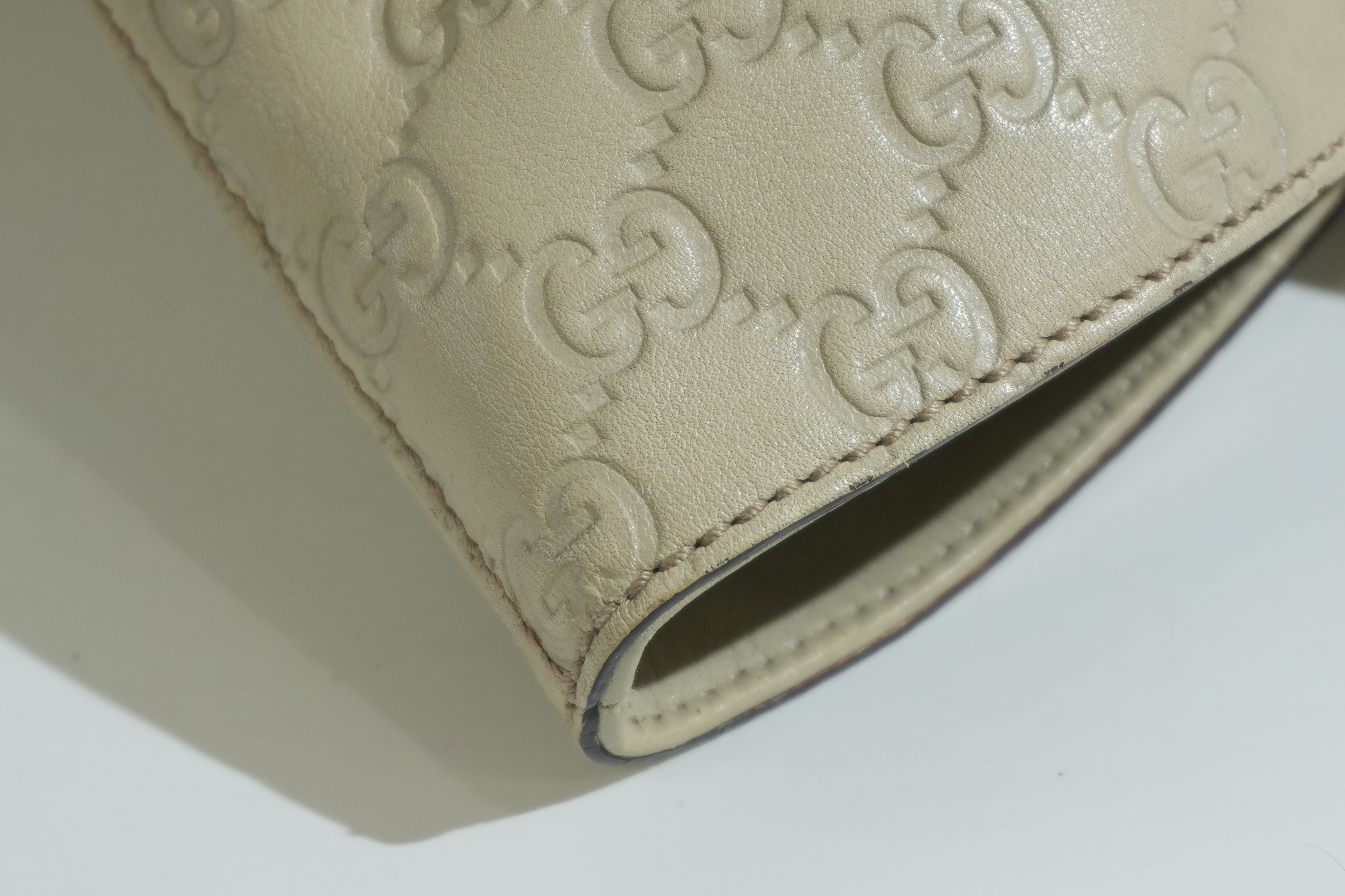 Pre-owned Gucci Guccisima Icon Bit Tote Bag Ivory
