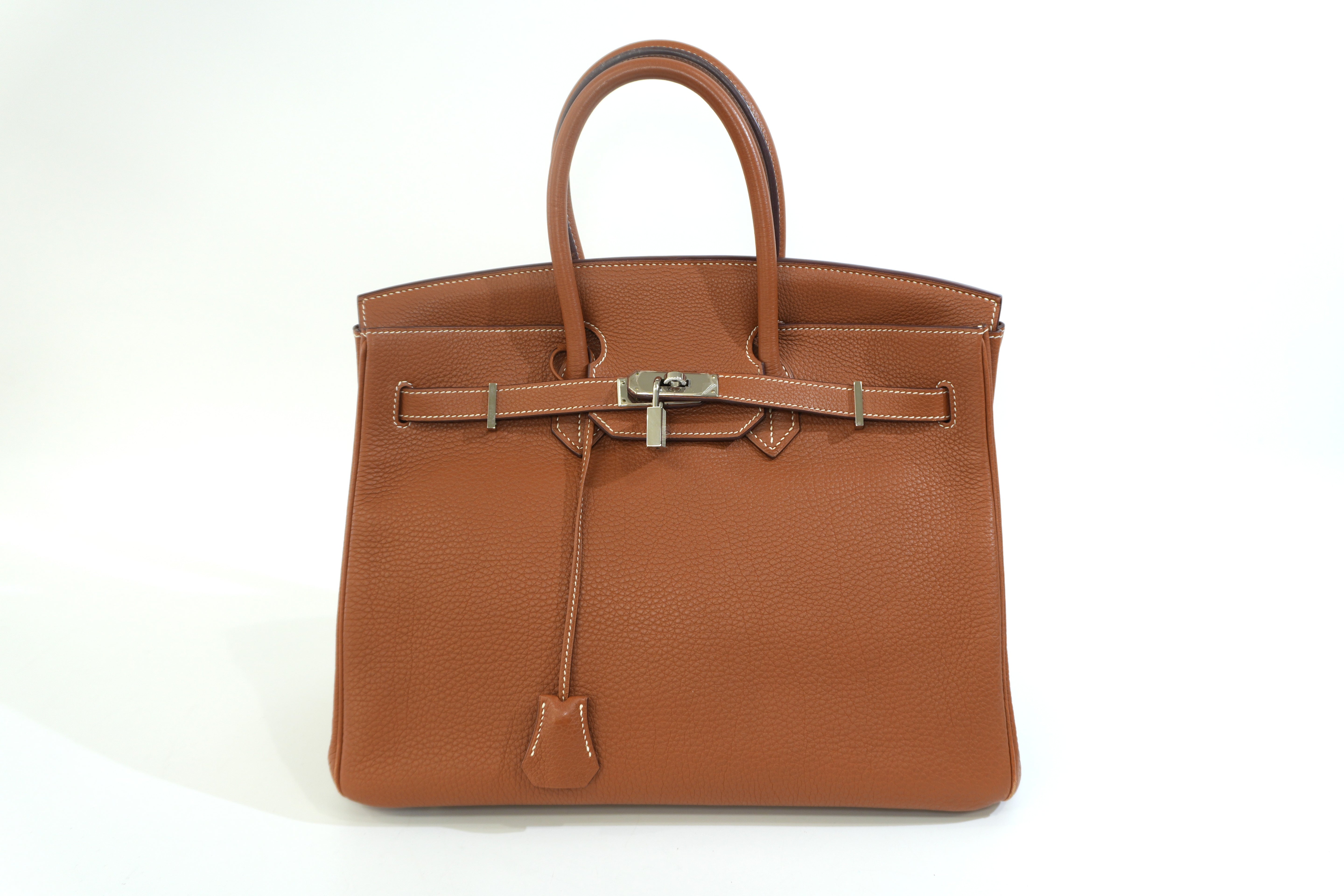 Pre-owned Hermes Togo Leather Birkin 35 Gold