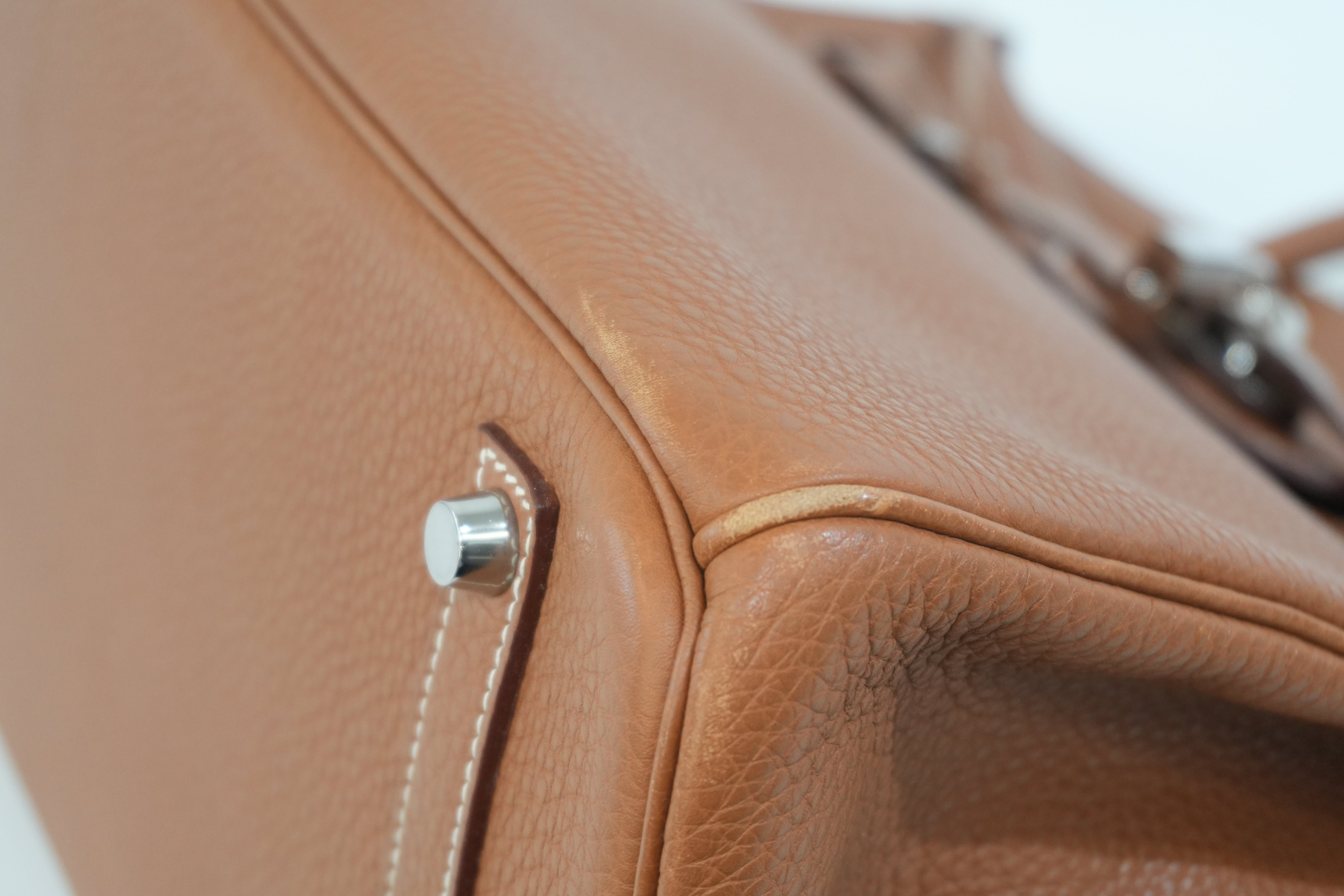 Pre-owned Hermes Togo Leather Birkin 35 Gold