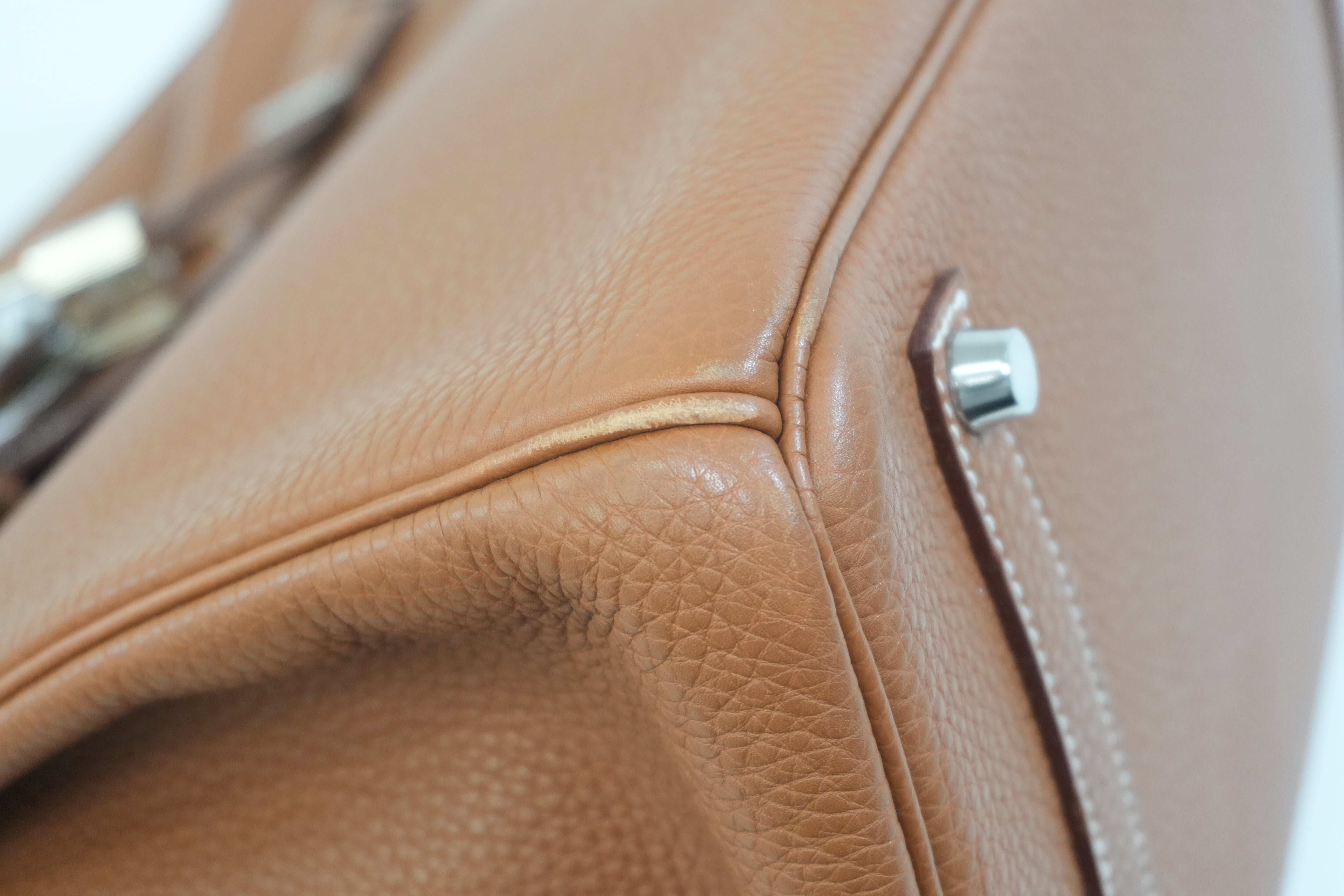 Pre-owned Hermes Togo Leather Birkin 35 Gold