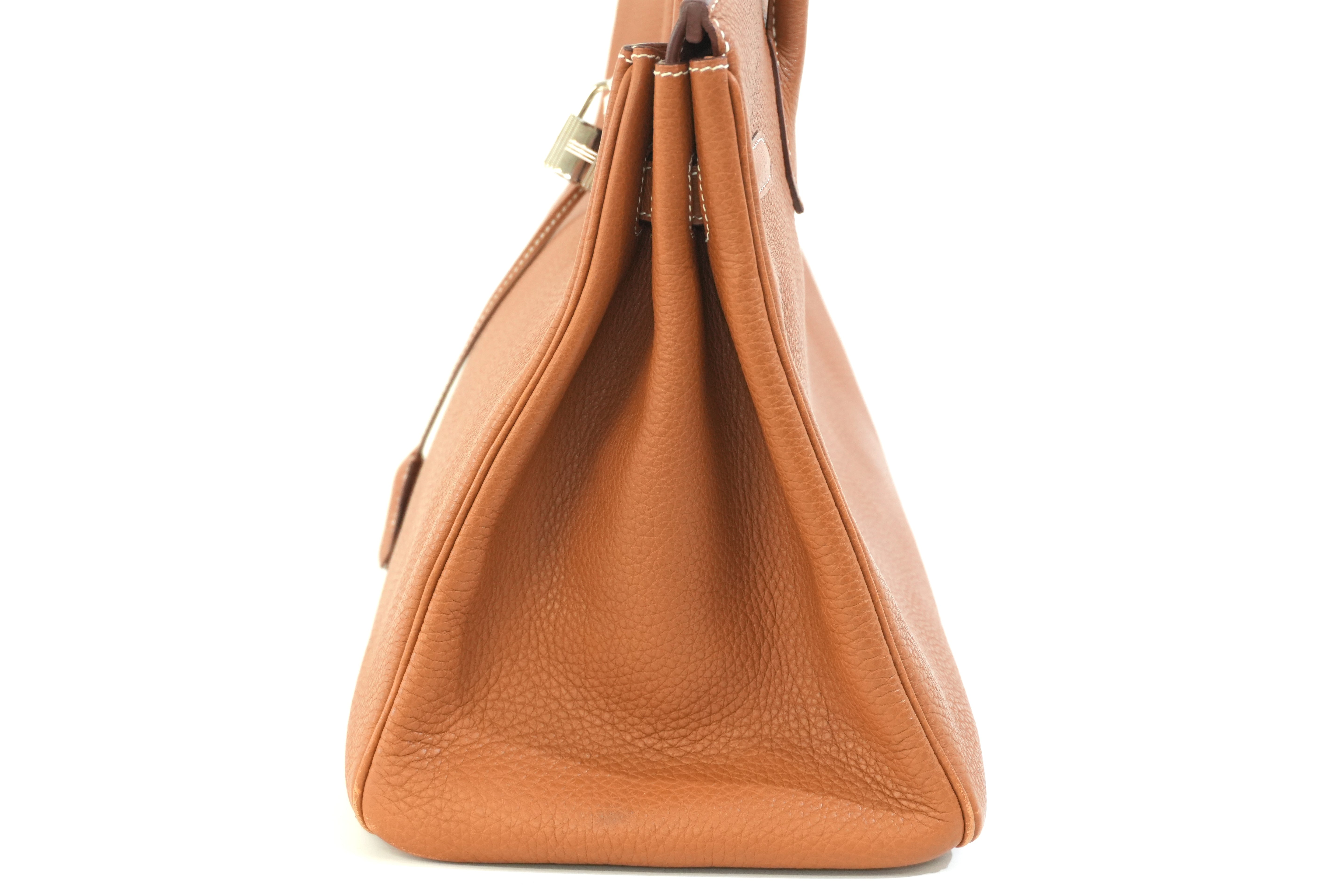 Pre-owned Hermes Togo Leather Birkin 35 Gold