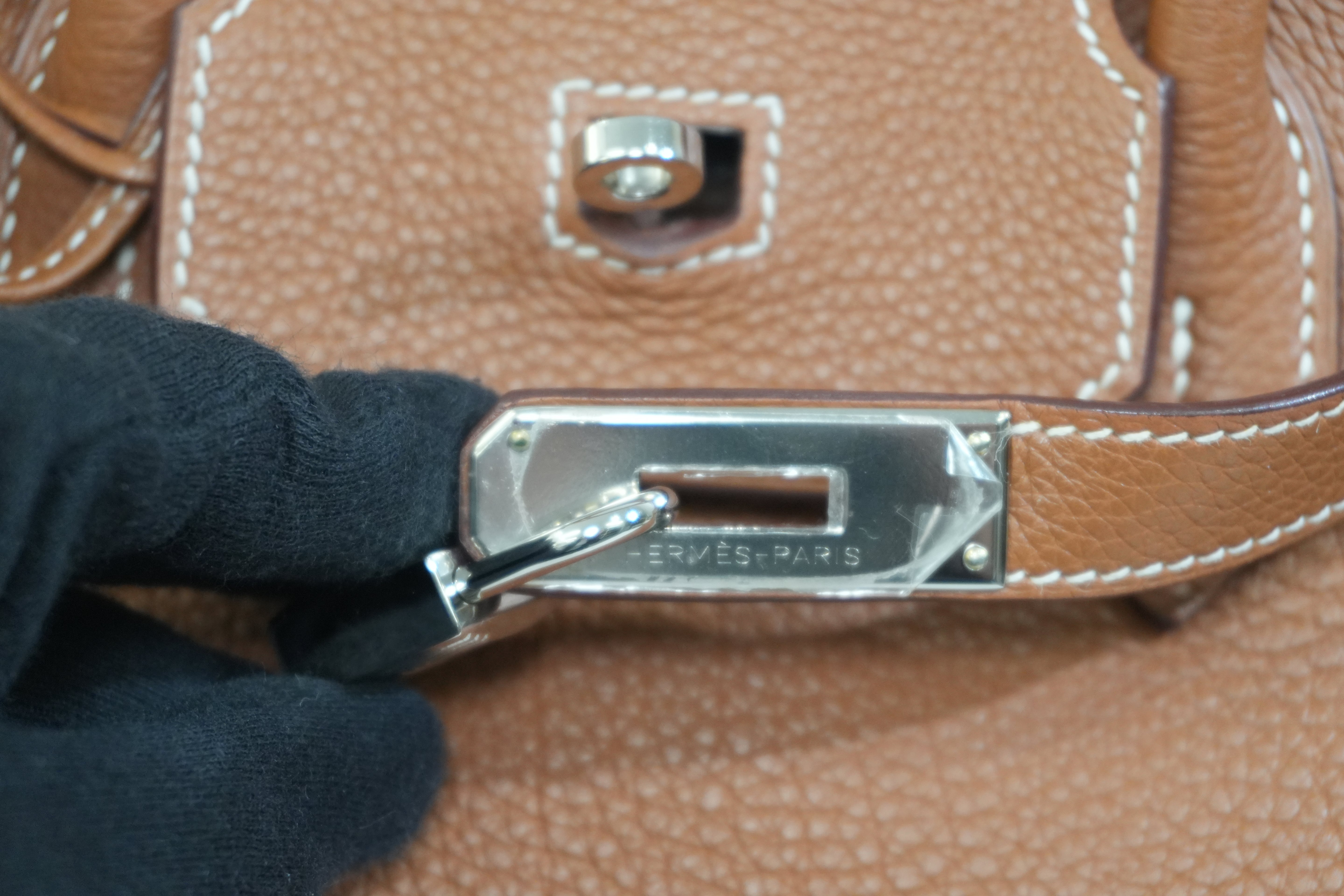 Pre-owned Hermes Togo Leather Birkin 35 Gold