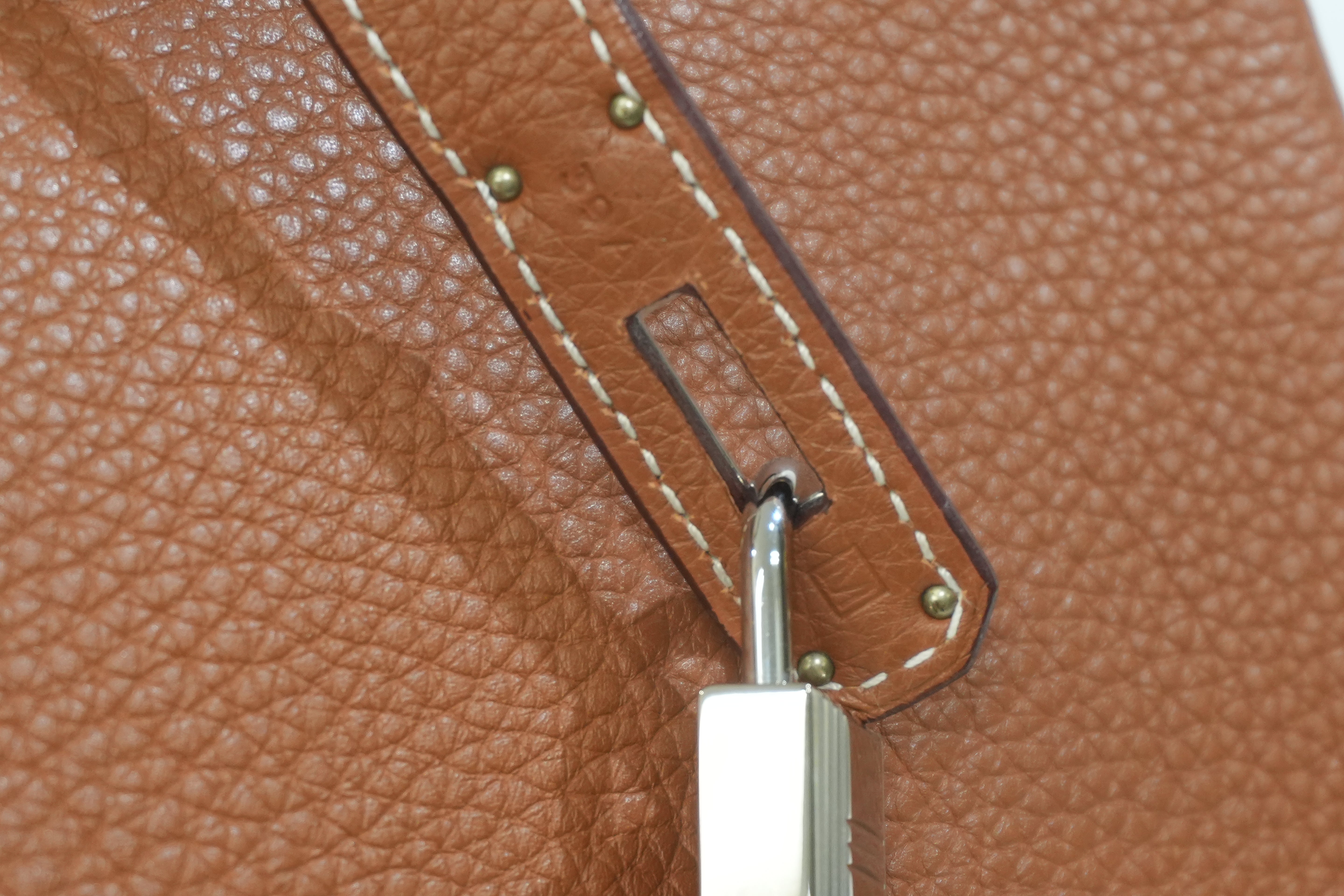 Pre-owned Hermes Togo Leather Birkin 35 Gold