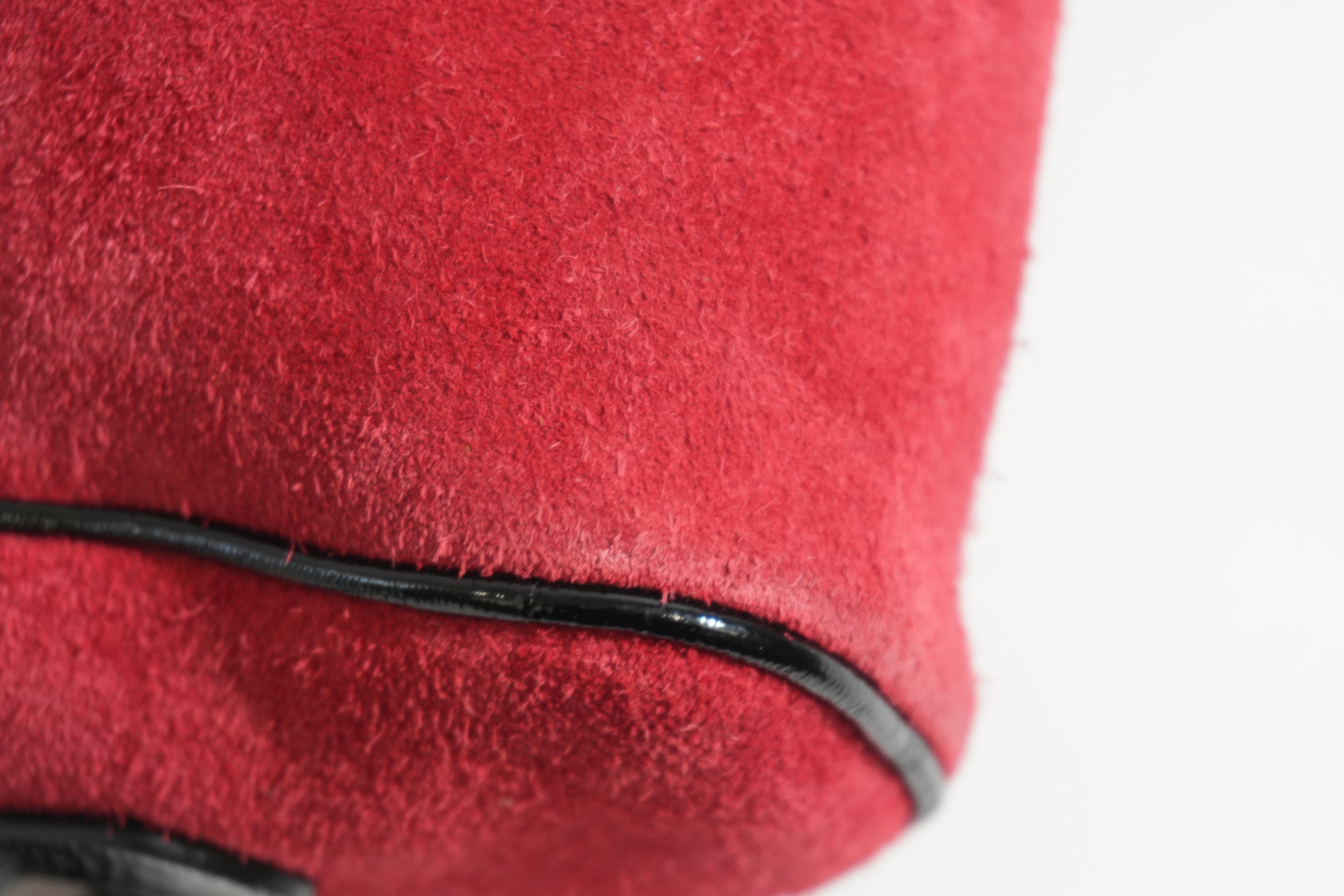 Pre-owned Gucci Suede Ophidia Crossbody Bag Red