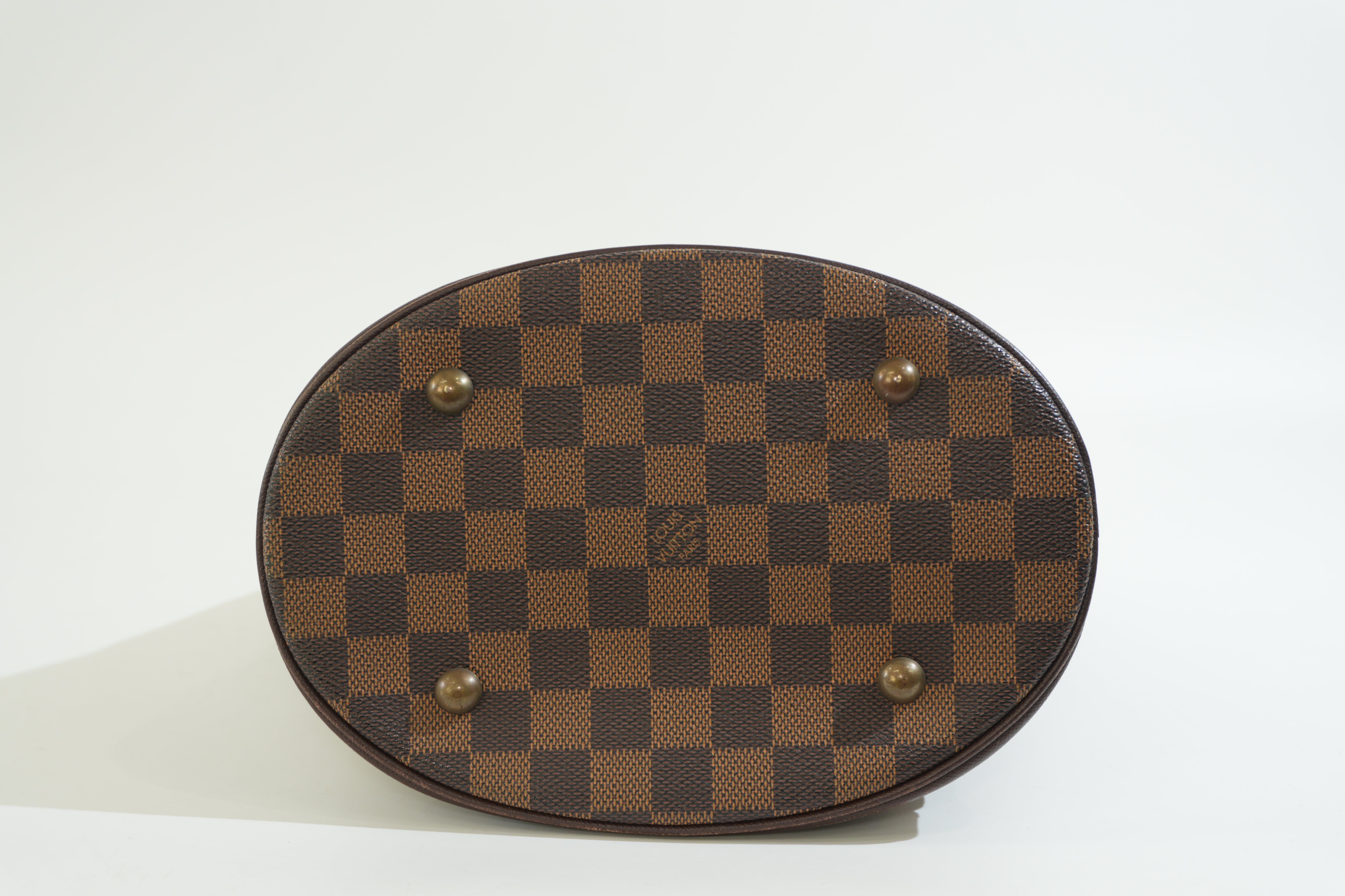 Pre-owned Louis Vuitton Damier Ebene Marais Bucket Shoulder Bag