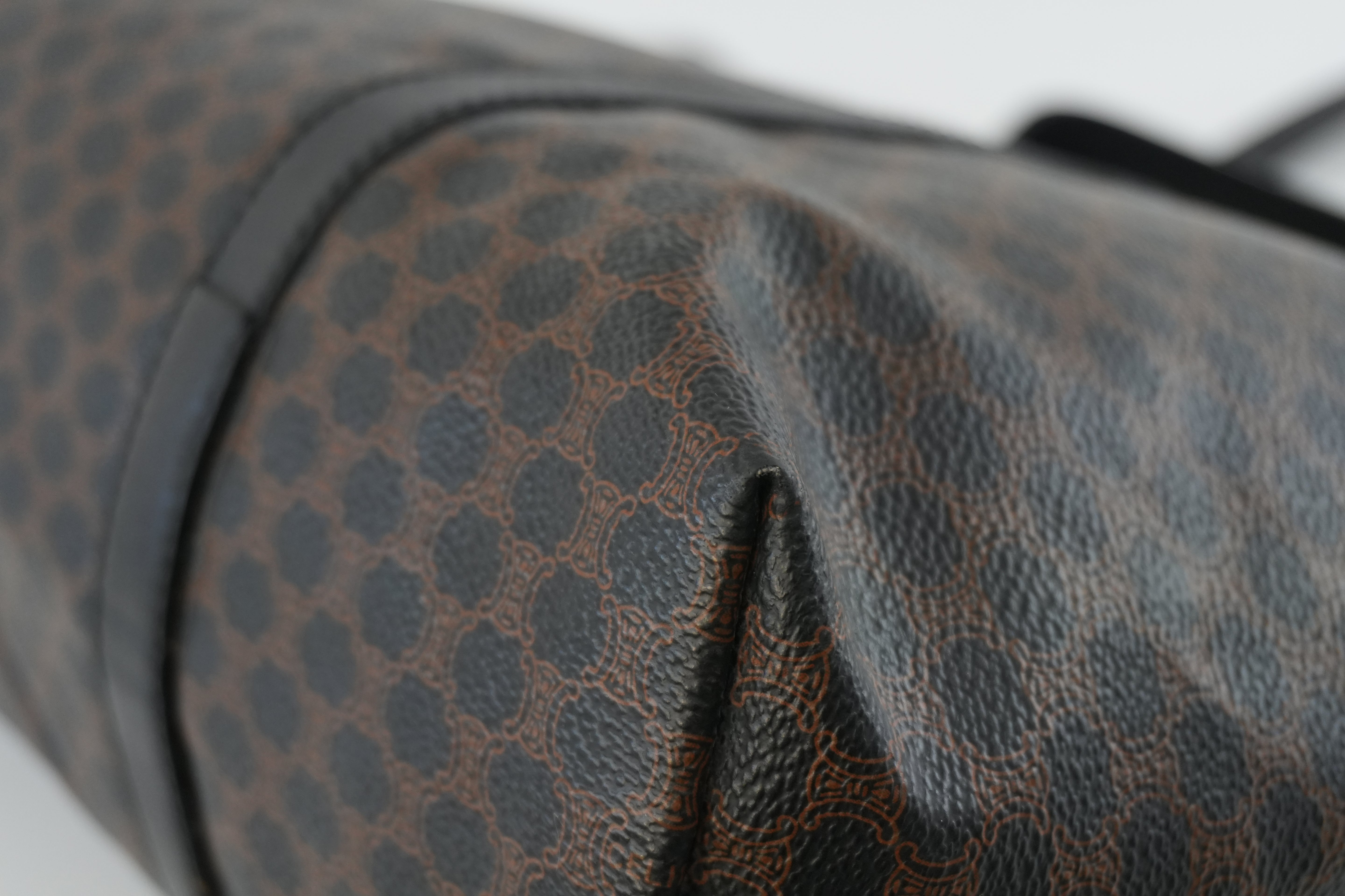 Celine Macadam Tote Bag Black Used