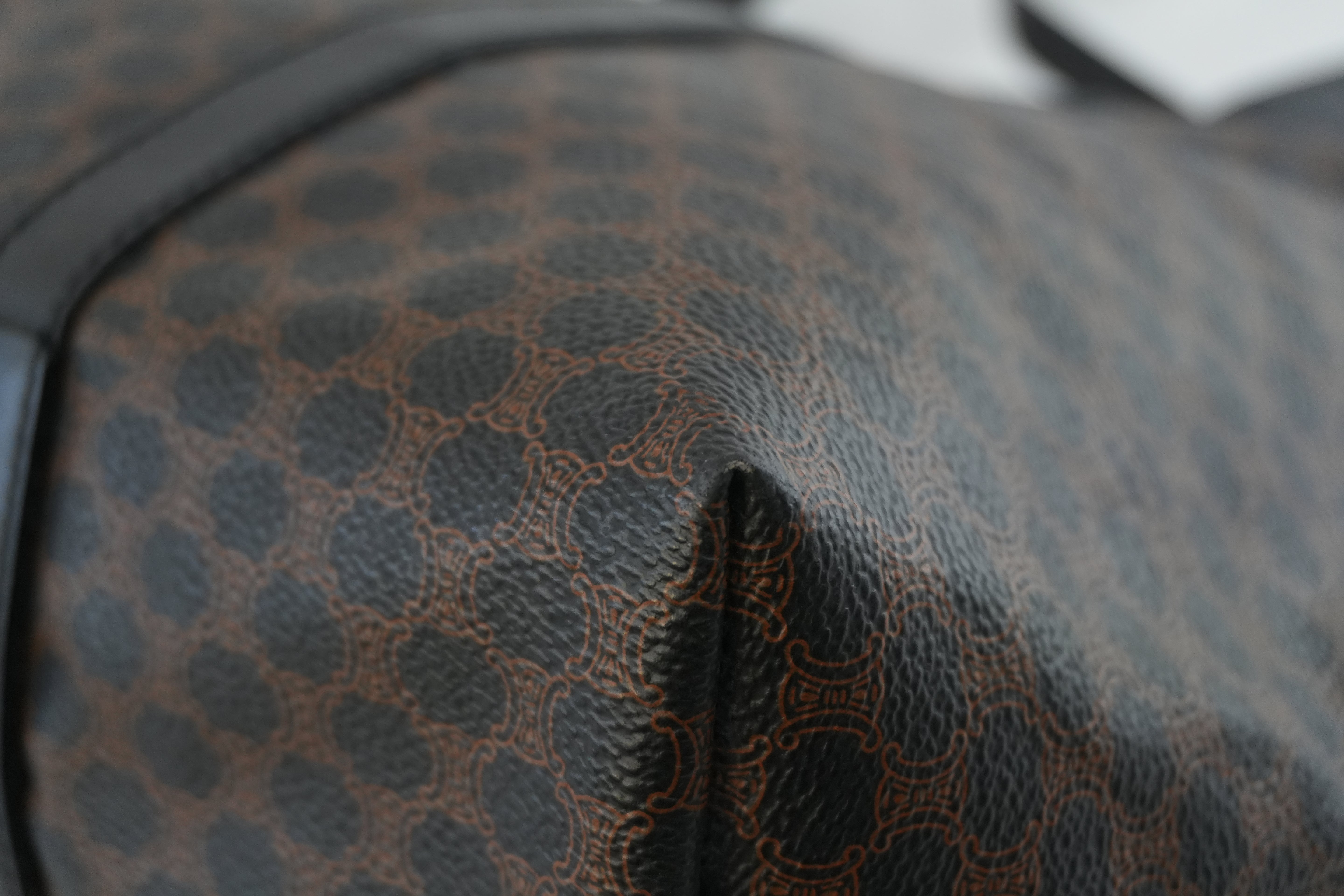 Celine Macadam Tote Bag Black Used