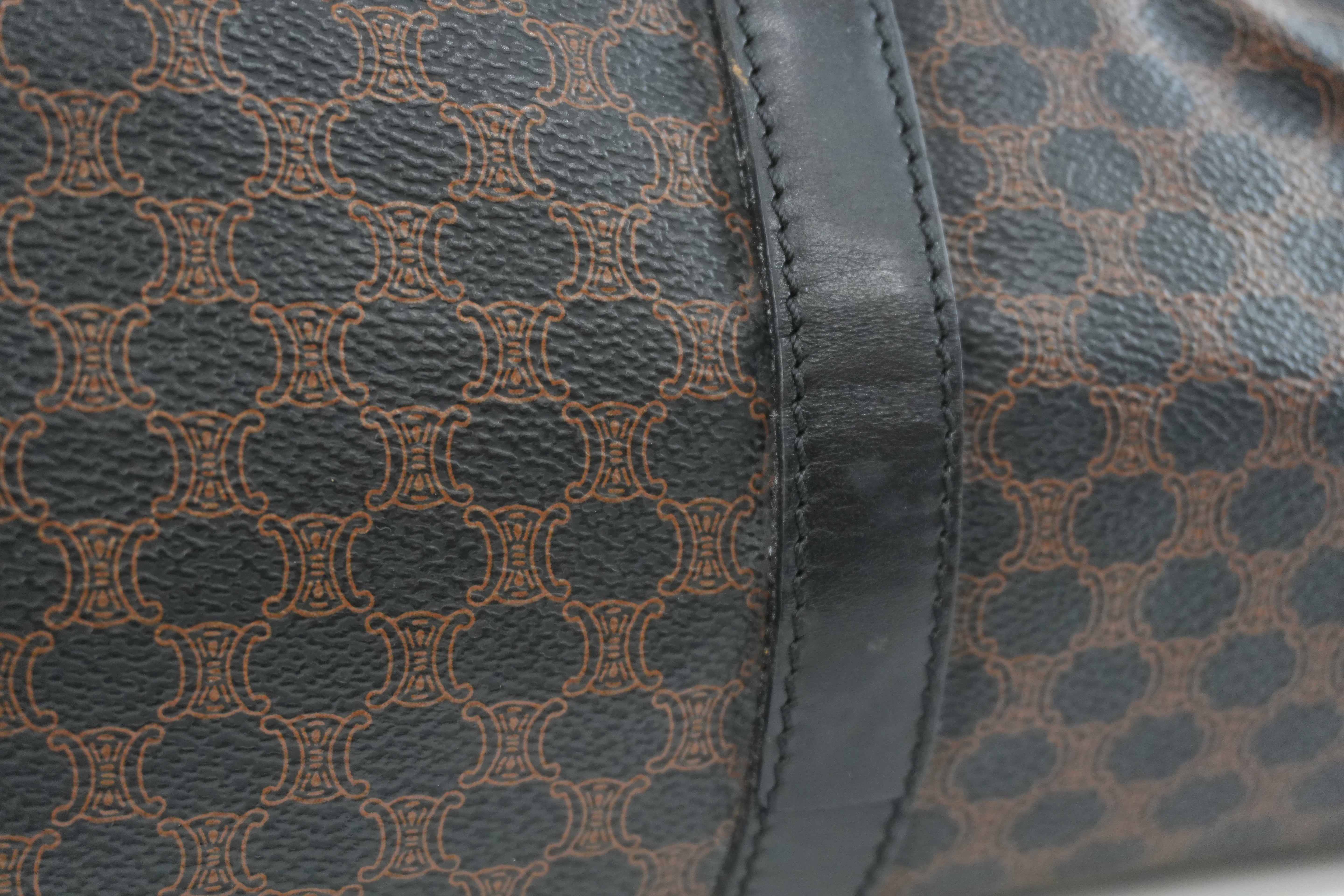 Celine Macadam Tote Bag Black Used