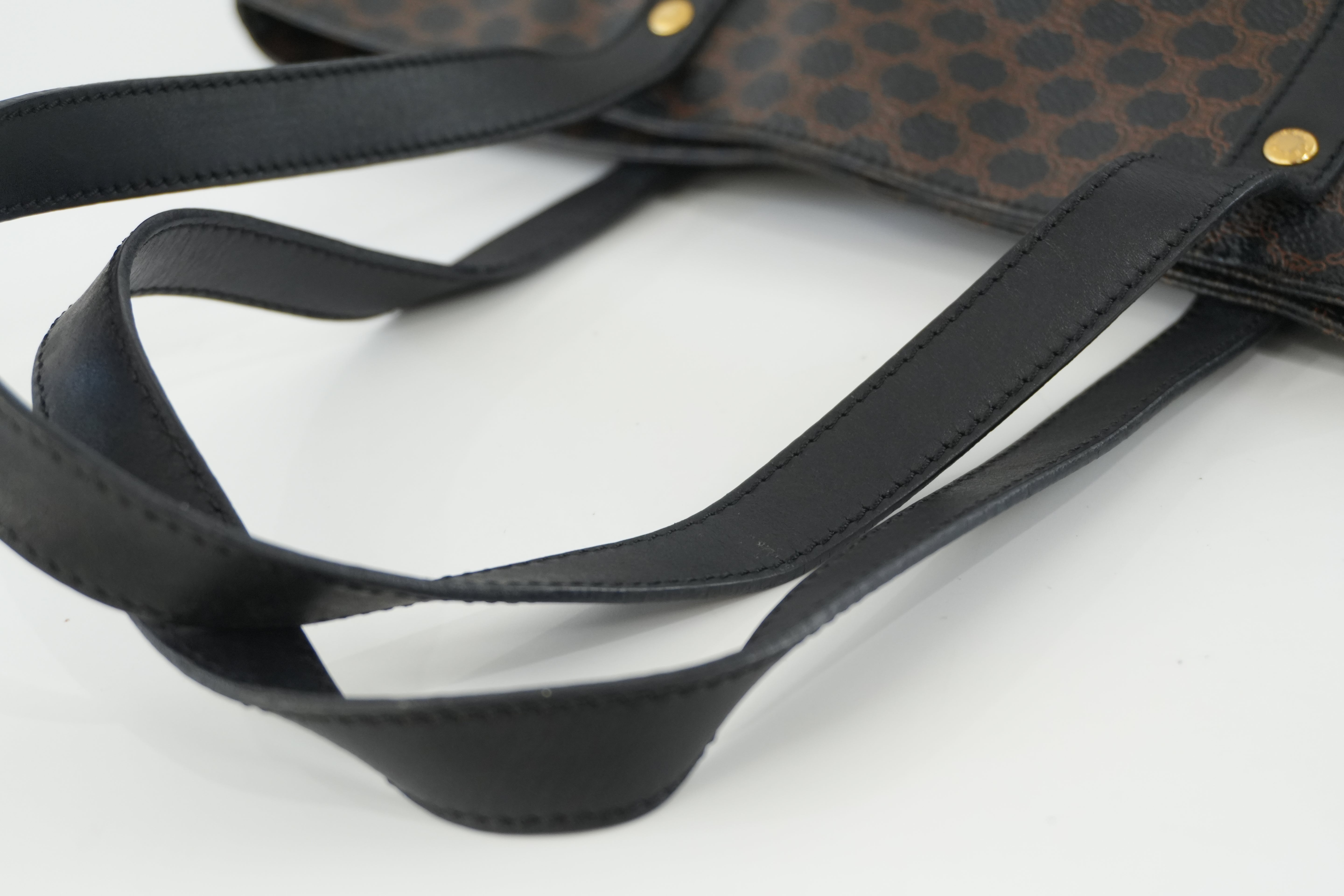 Celine Macadam Tote Bag Black Used