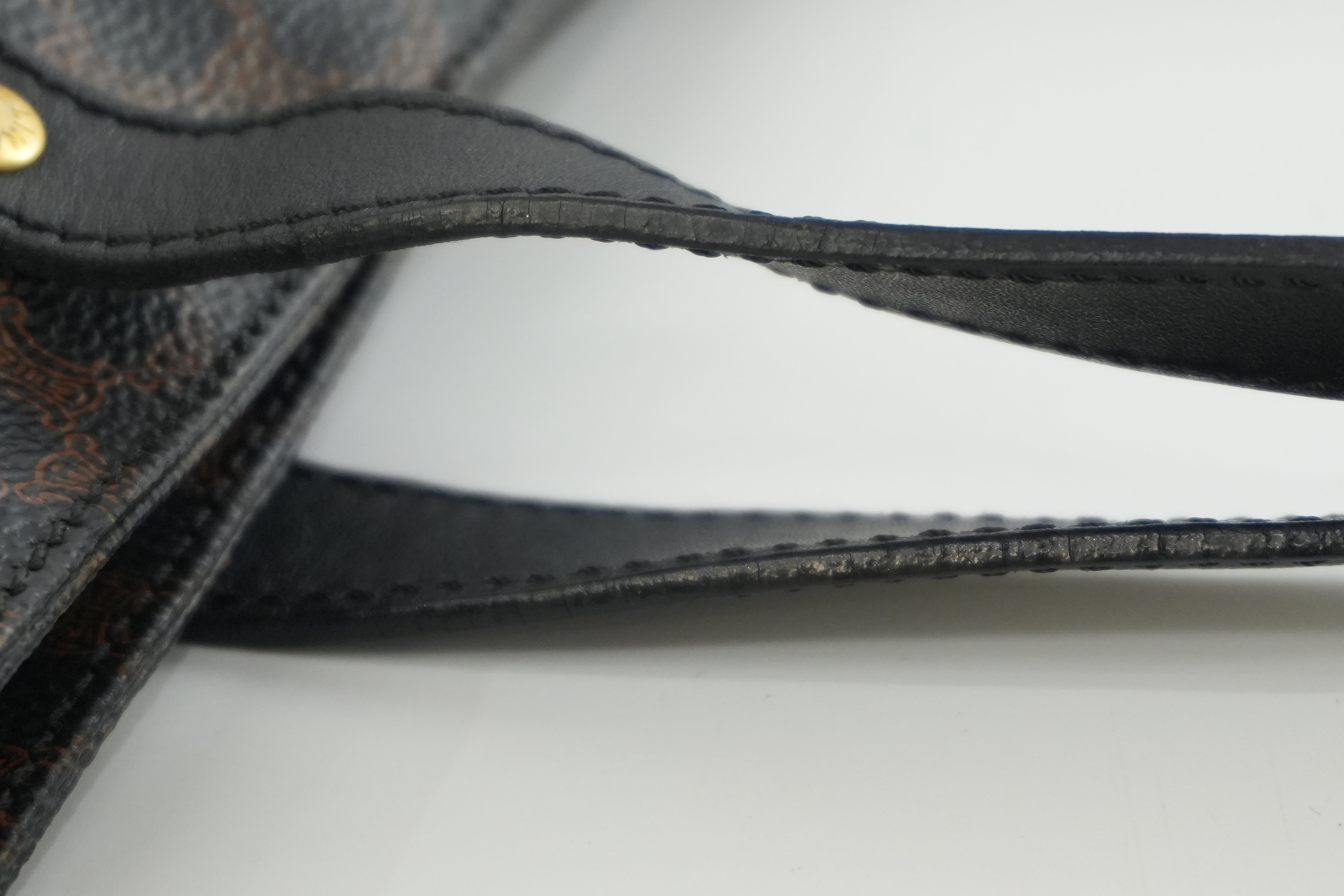 Celine Macadam Tote Bag Black Used