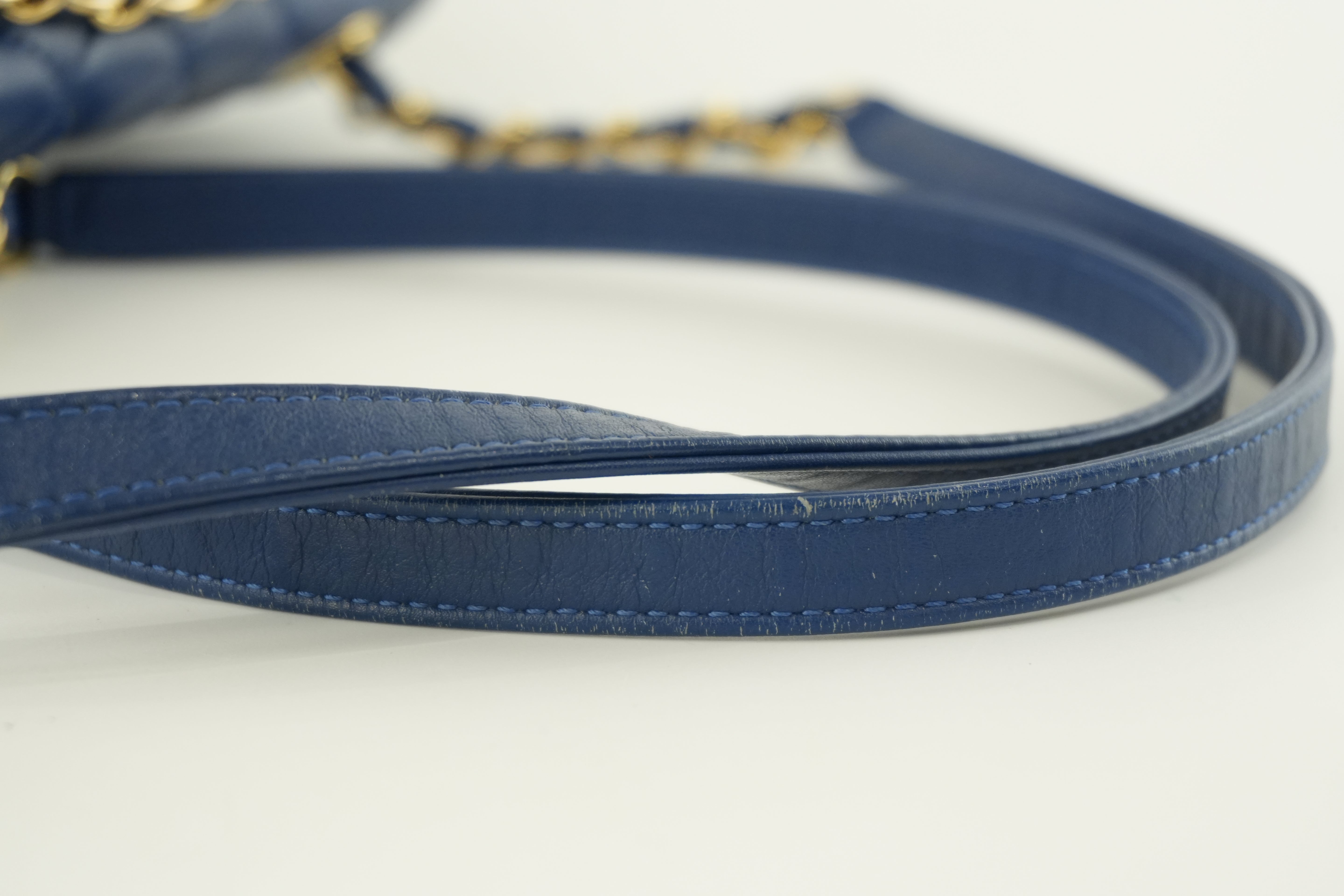 Chanel Lambskin Backpack Blue Used