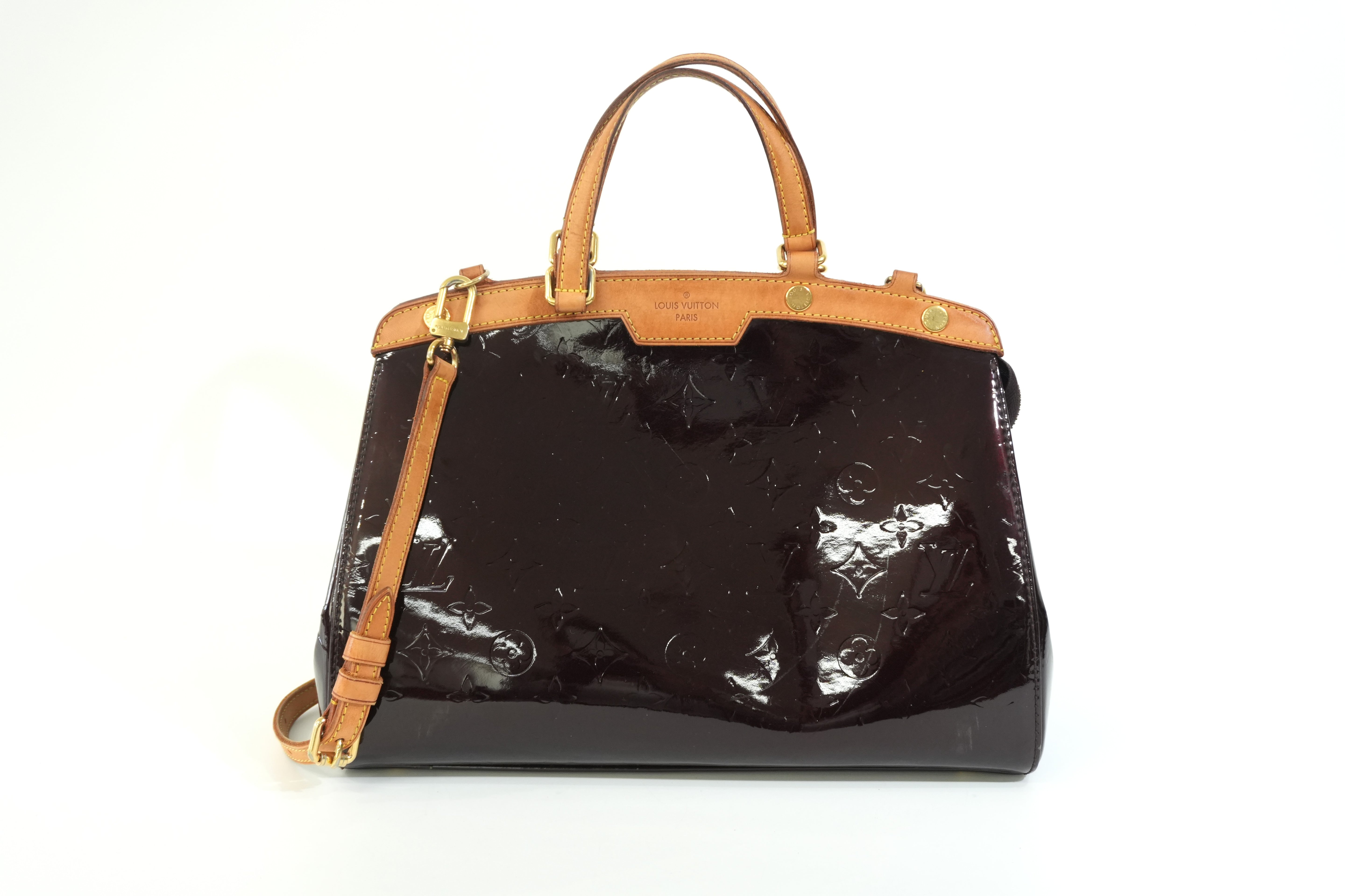 Pre-owned Louis Vuitton Leather Vernis Brea Two Way Shoulder Bag Amarante